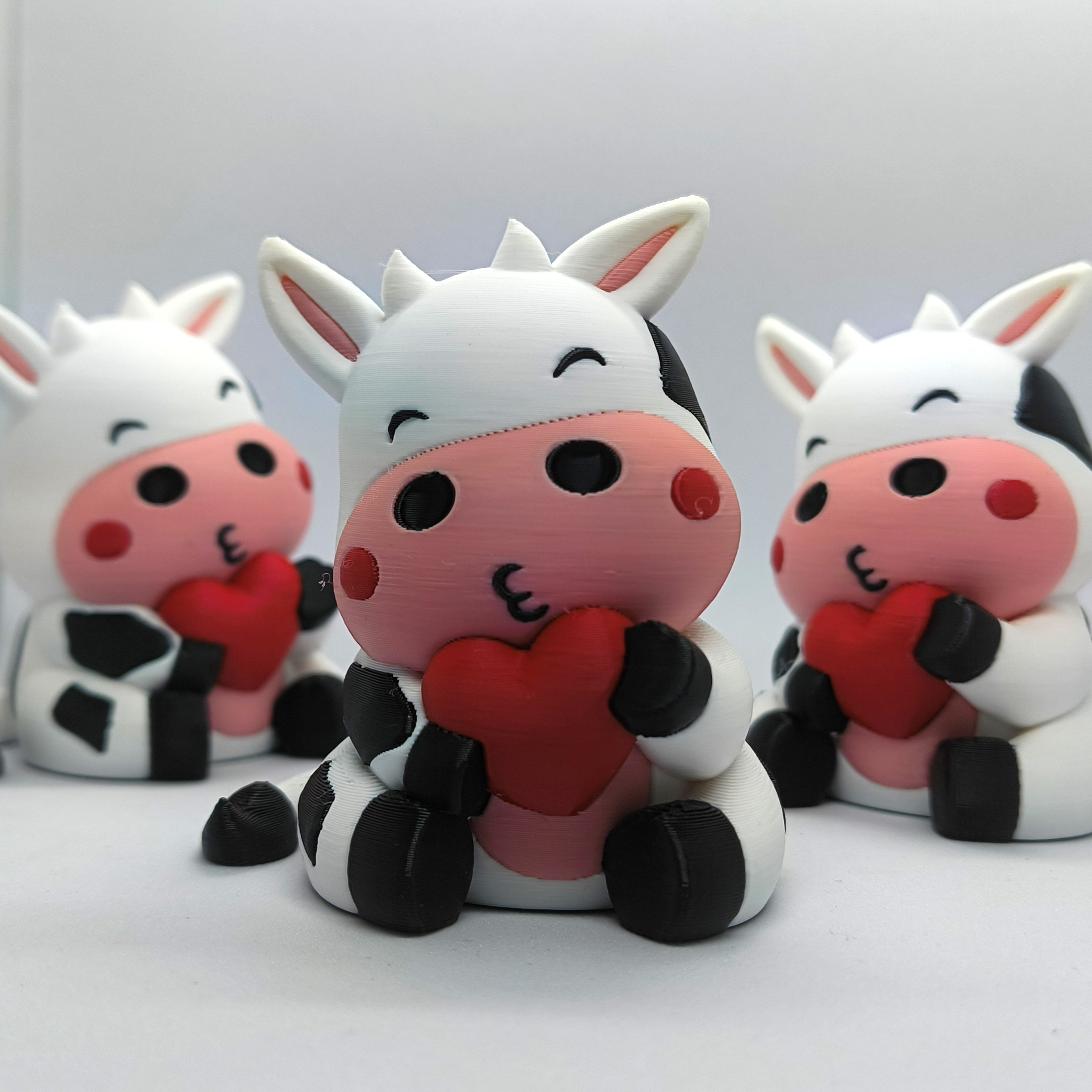 Valentines Special - Kawaii Cow 3D print model_5