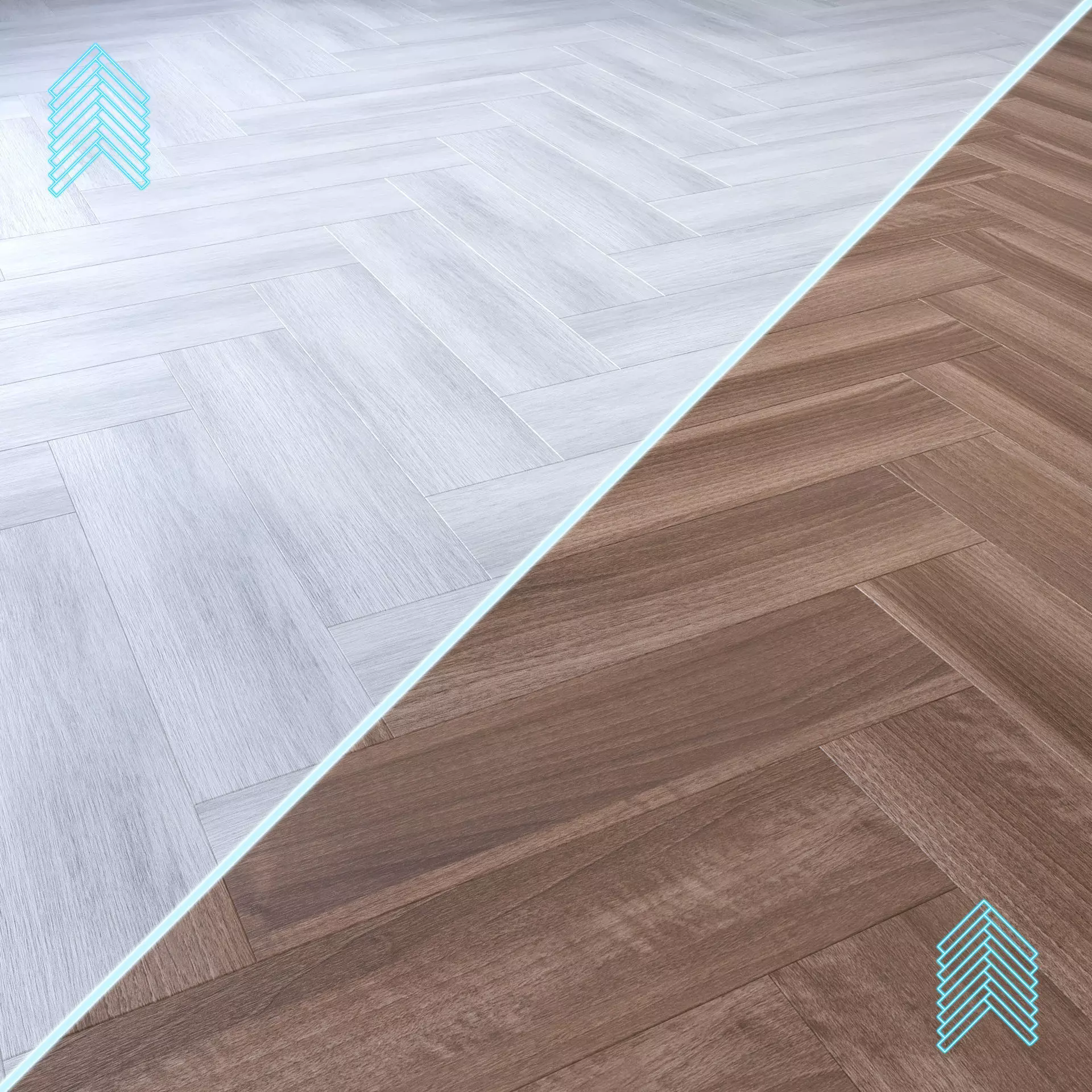 Parquet - Laminate - Wooden floor 2 in 1 Low-poly 3D model
