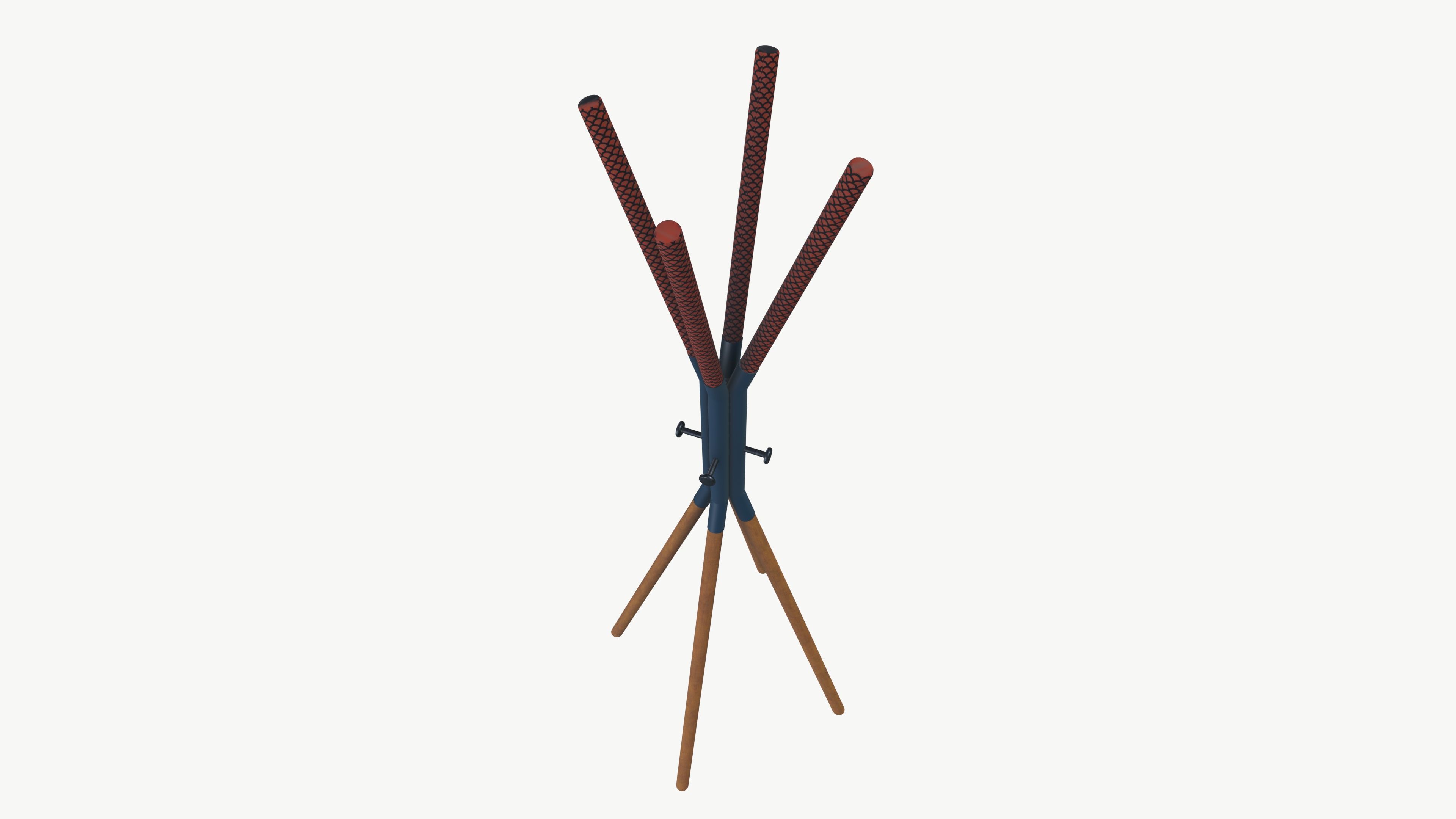 Coat Rack Low-poly 3D model_2