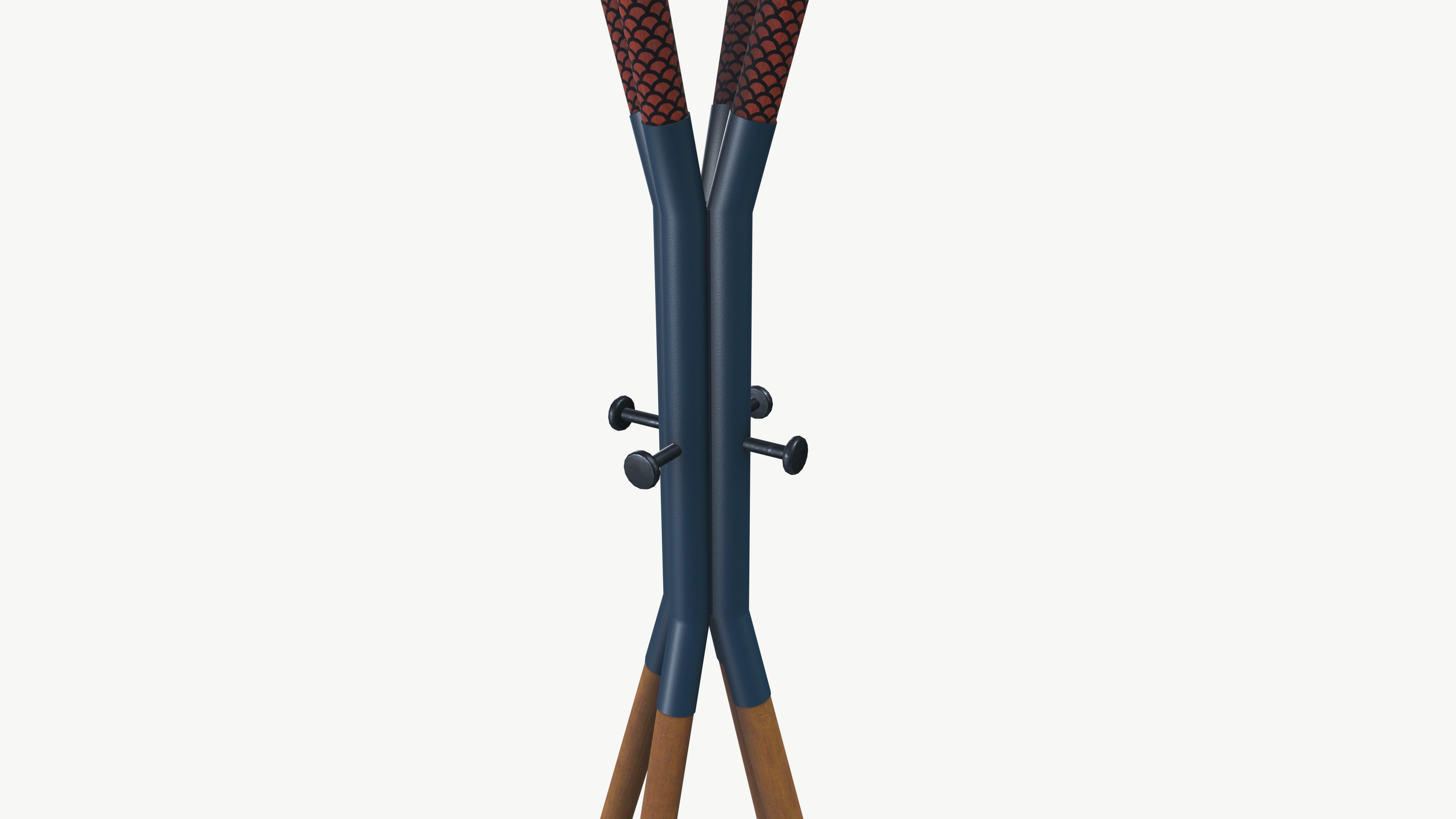 Coat Rack Low-poly 3D model_4