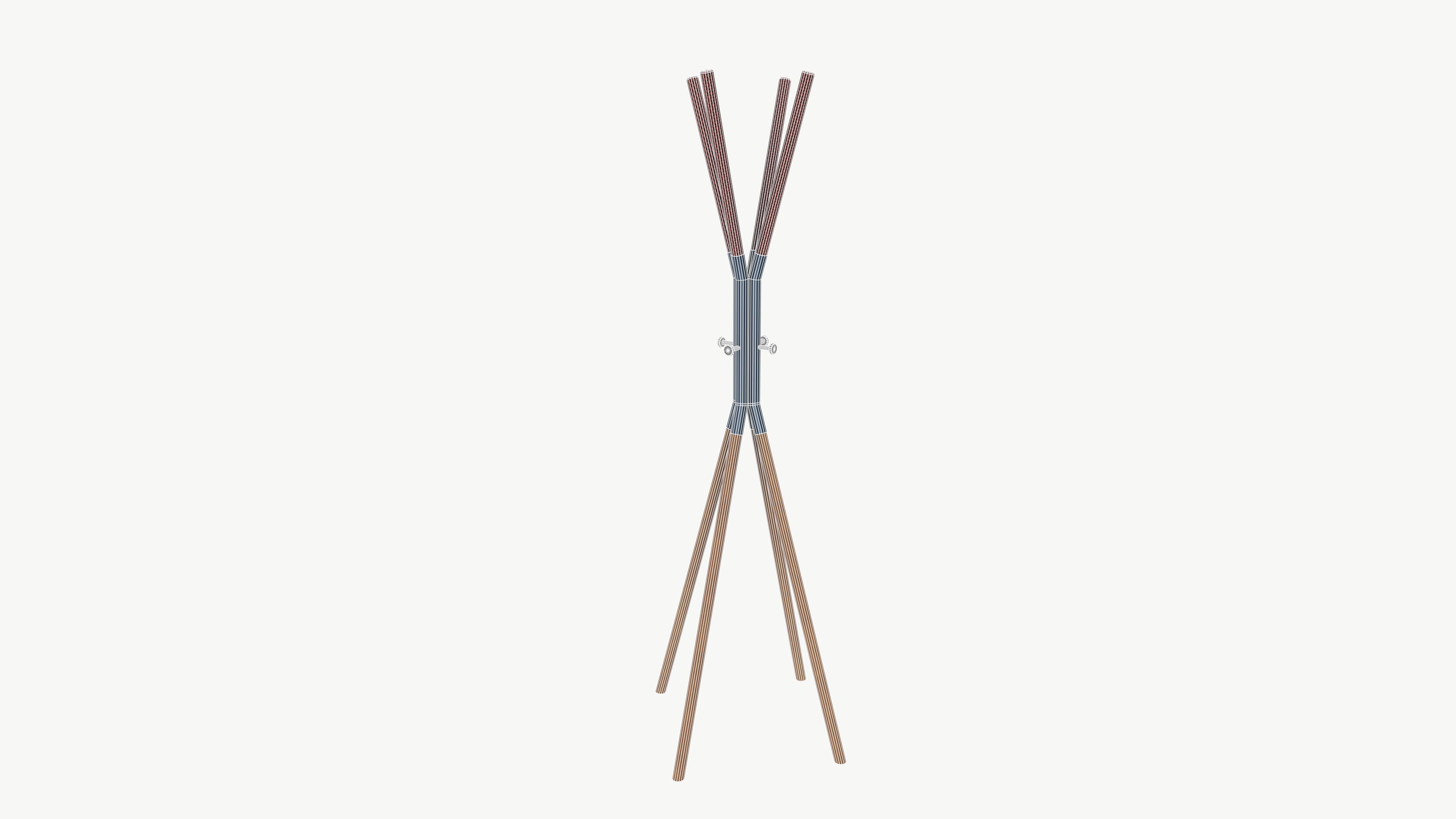 Coat Rack Low-poly 3D model_6