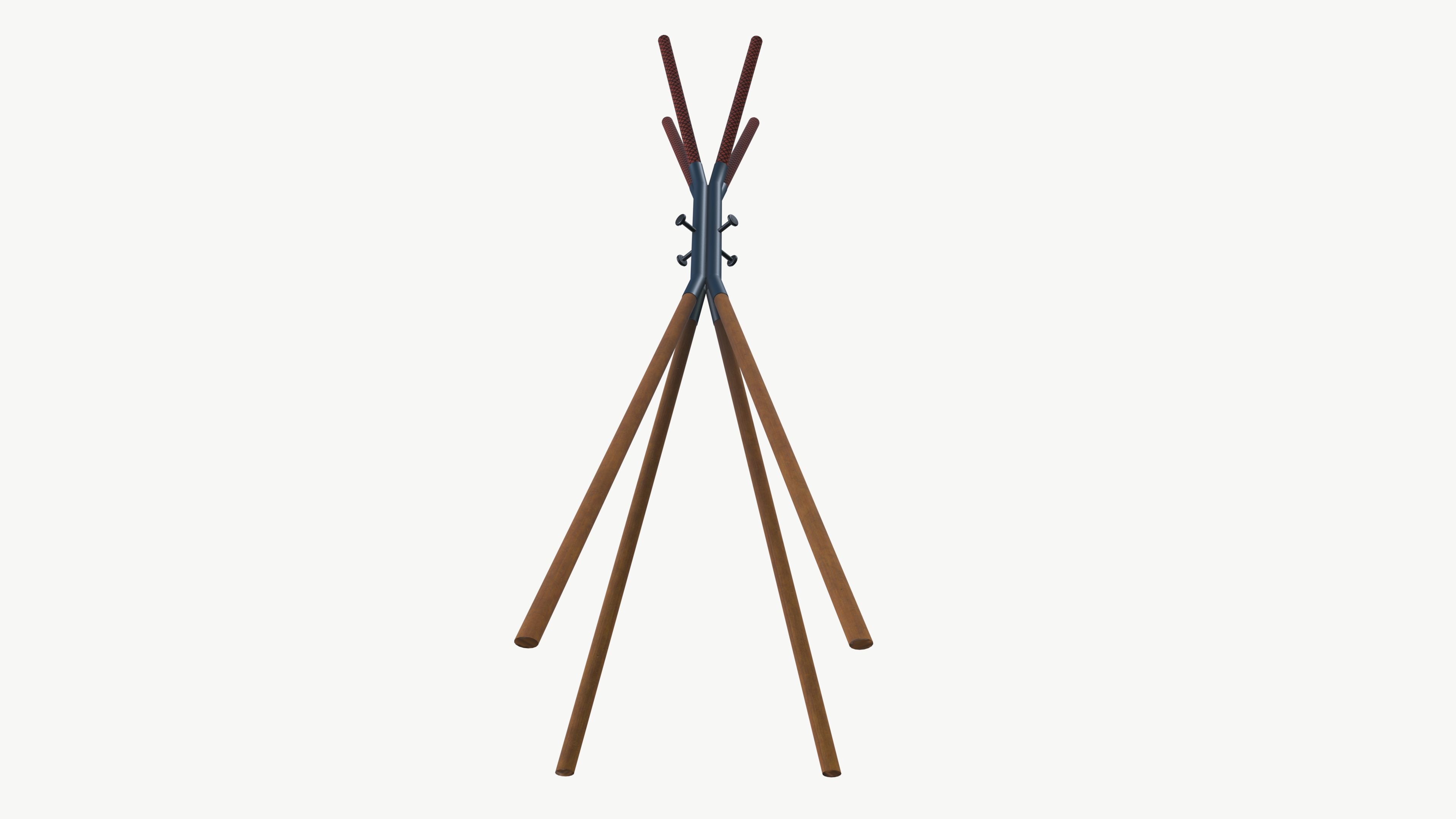 Coat Rack Low-poly 3D model_3