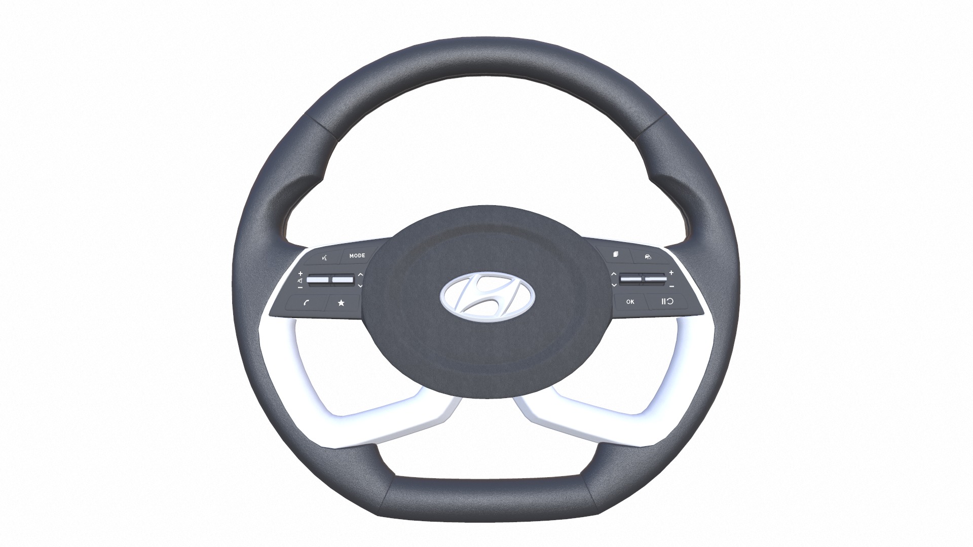 Car Steering Wheel Low-poly 3D model_2