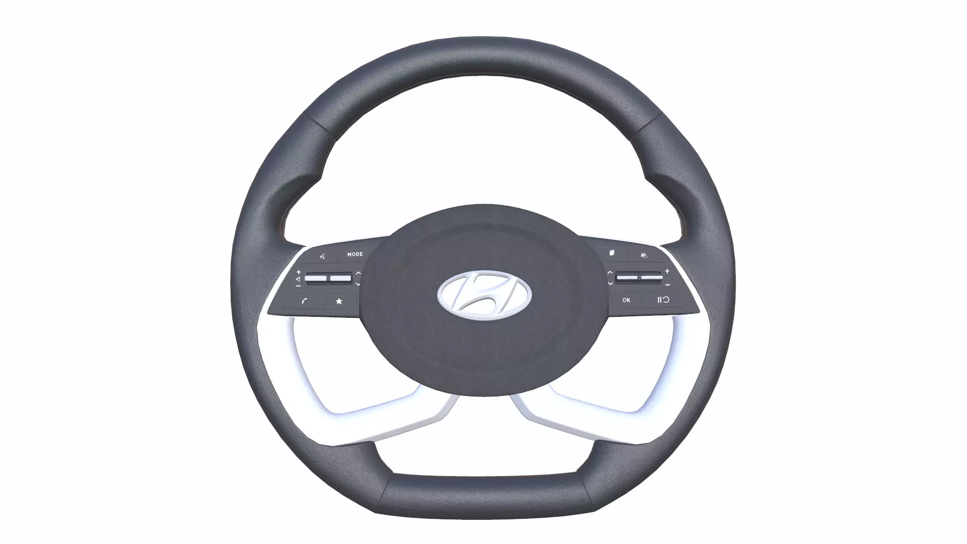Car Steering Wheel Low-poly 3D model_0