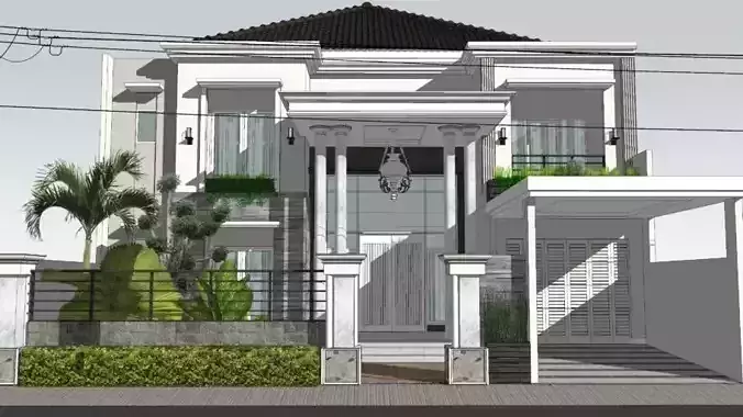 16 3D SketchUp models of luxury houses and apartments 3D model