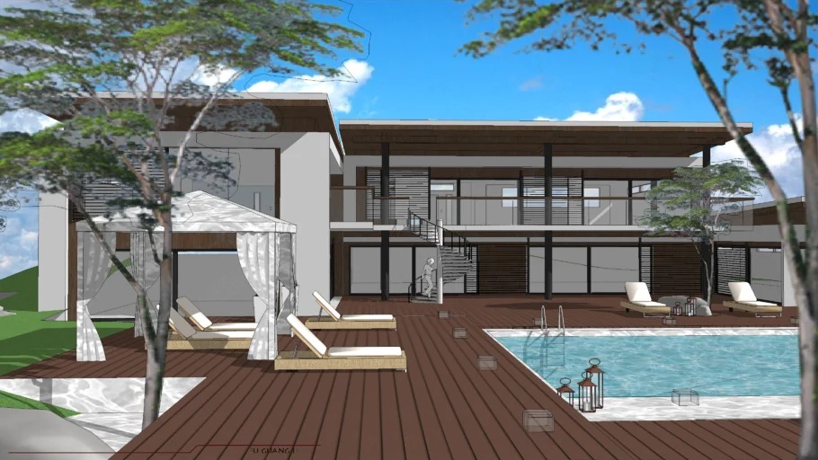 16 3D SketchUp models of luxury houses and apartments 3D model_1