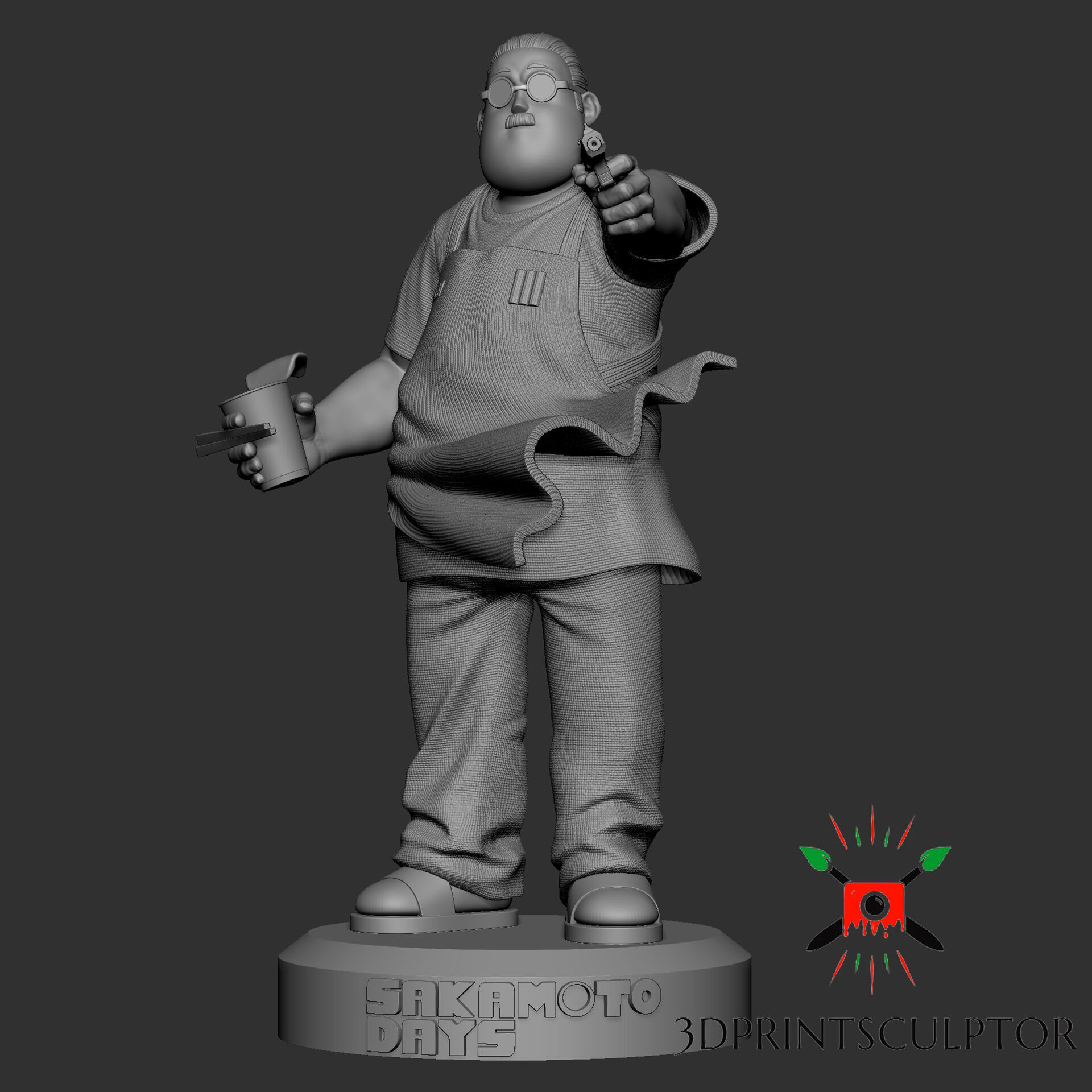SAKAMOTO DAYS - TARO SAKAMOTO POSE 2 FAN ART 3D print model_2