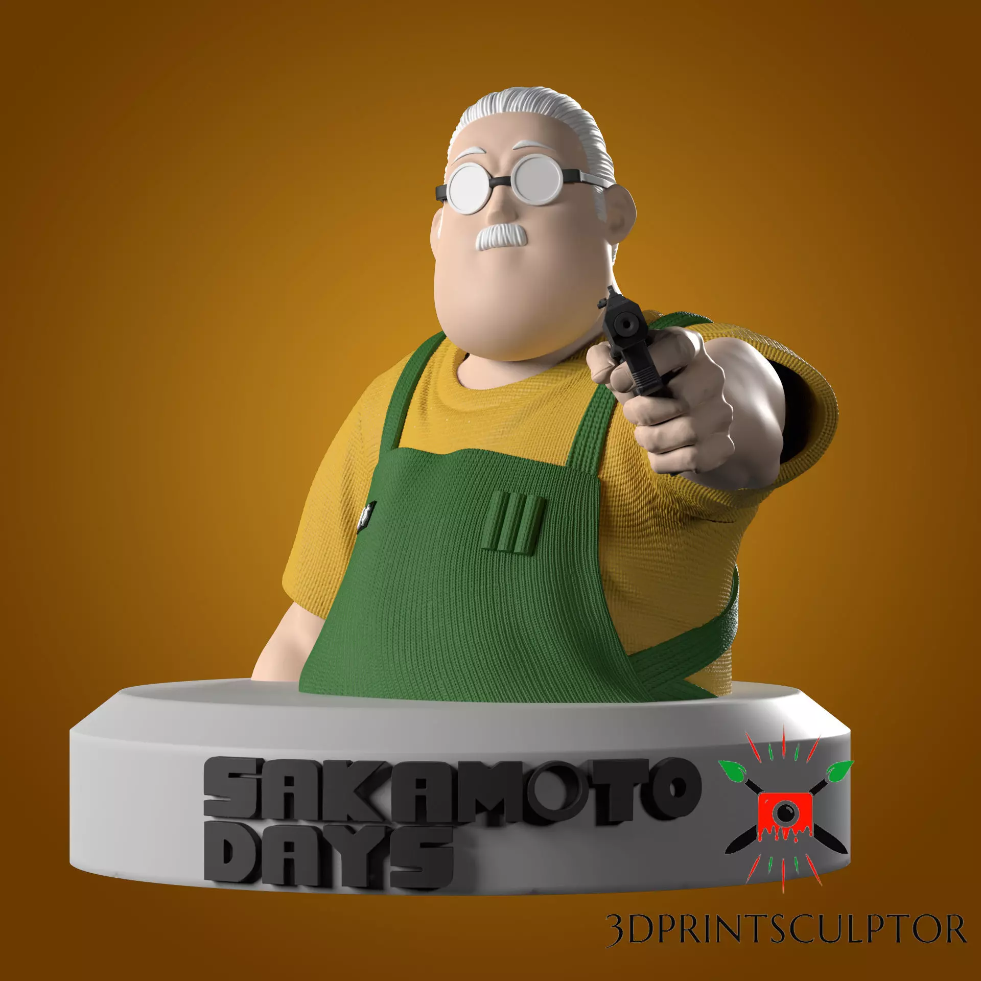 SAKAMOTO DAYS - TARO SAKAMOTO POSE 2 Bust FAN ART 3D print model_0