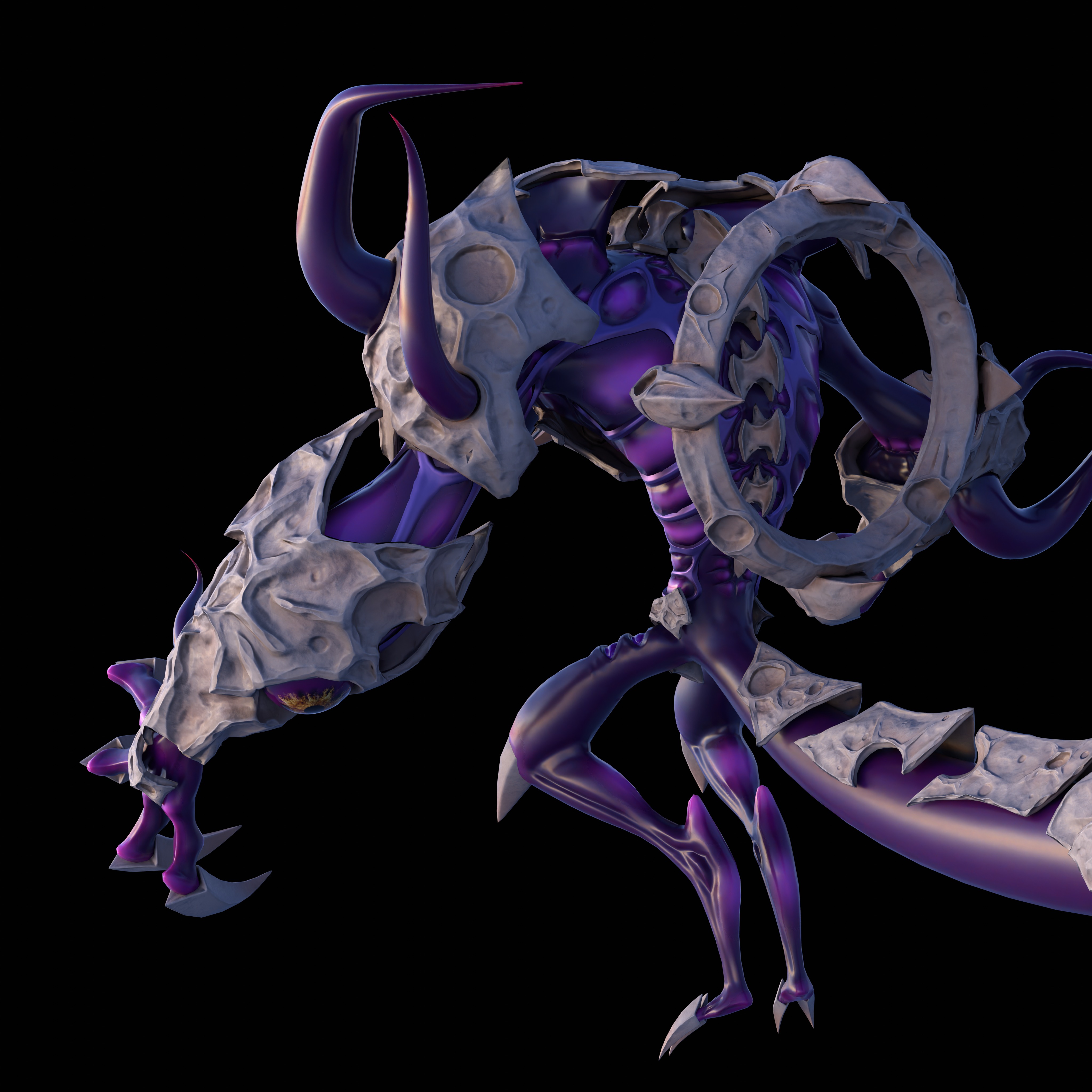 Shadow Moon Low-poly 3D model_10