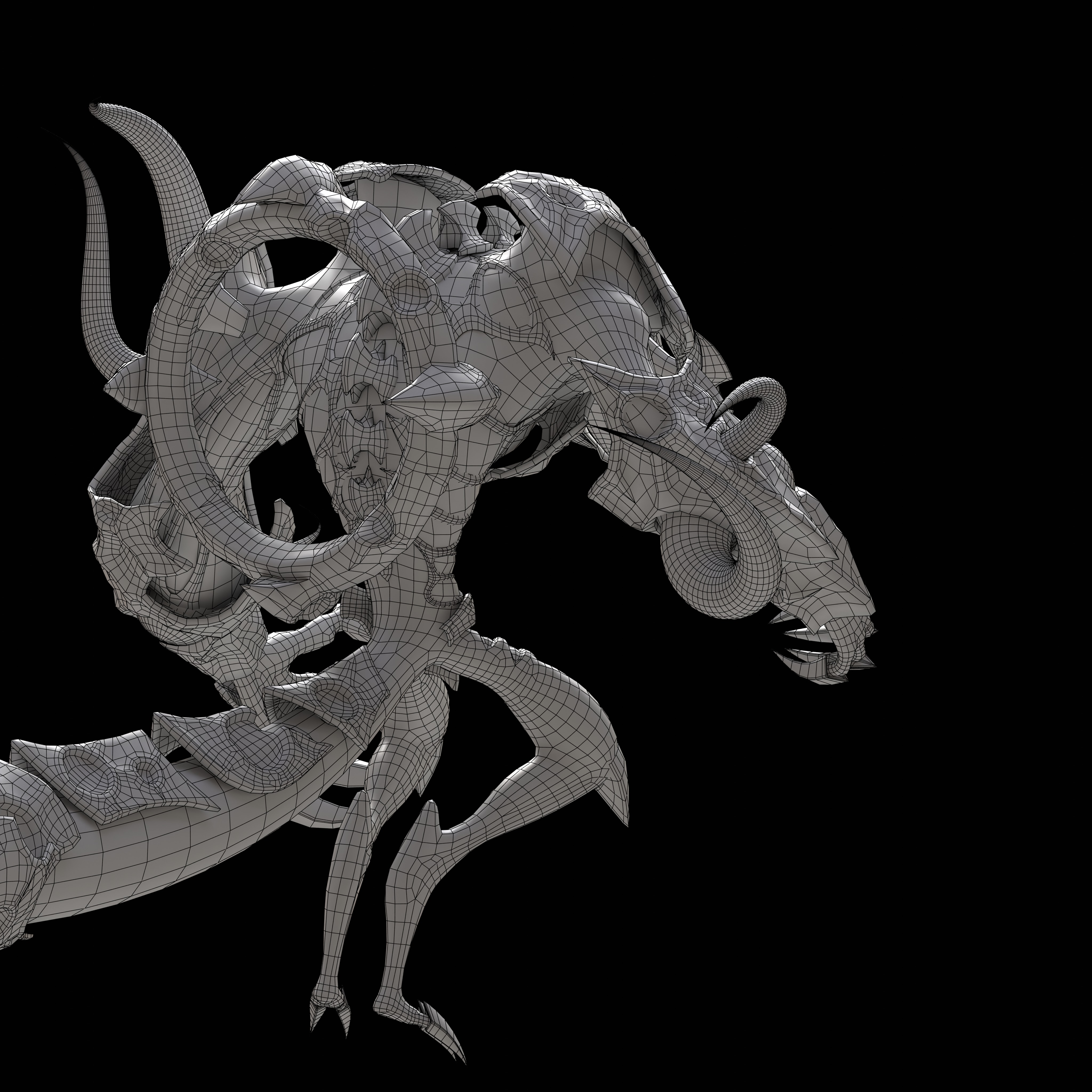 Shadow Moon Low-poly 3D model_9