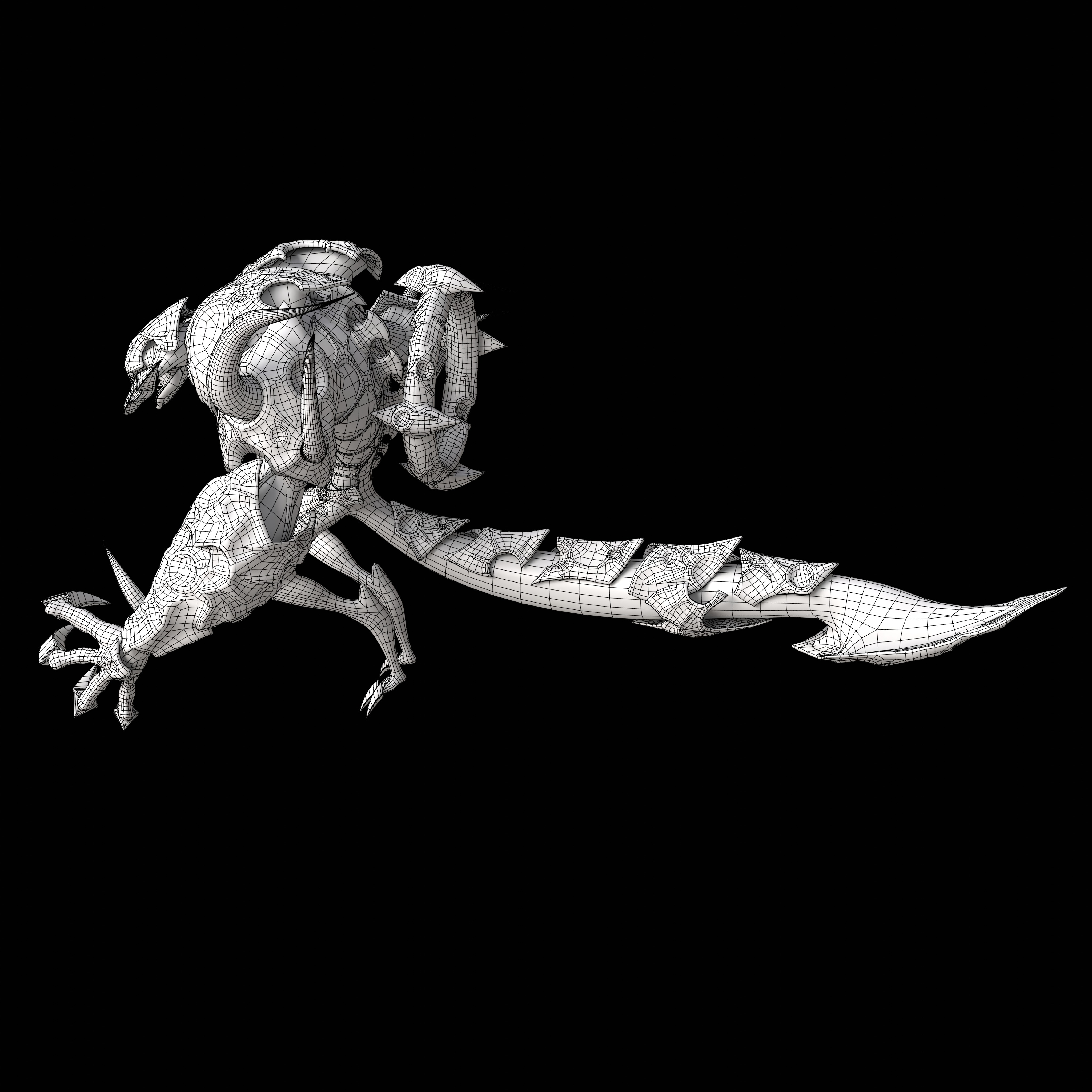 Shadow Moon Low-poly 3D model_3