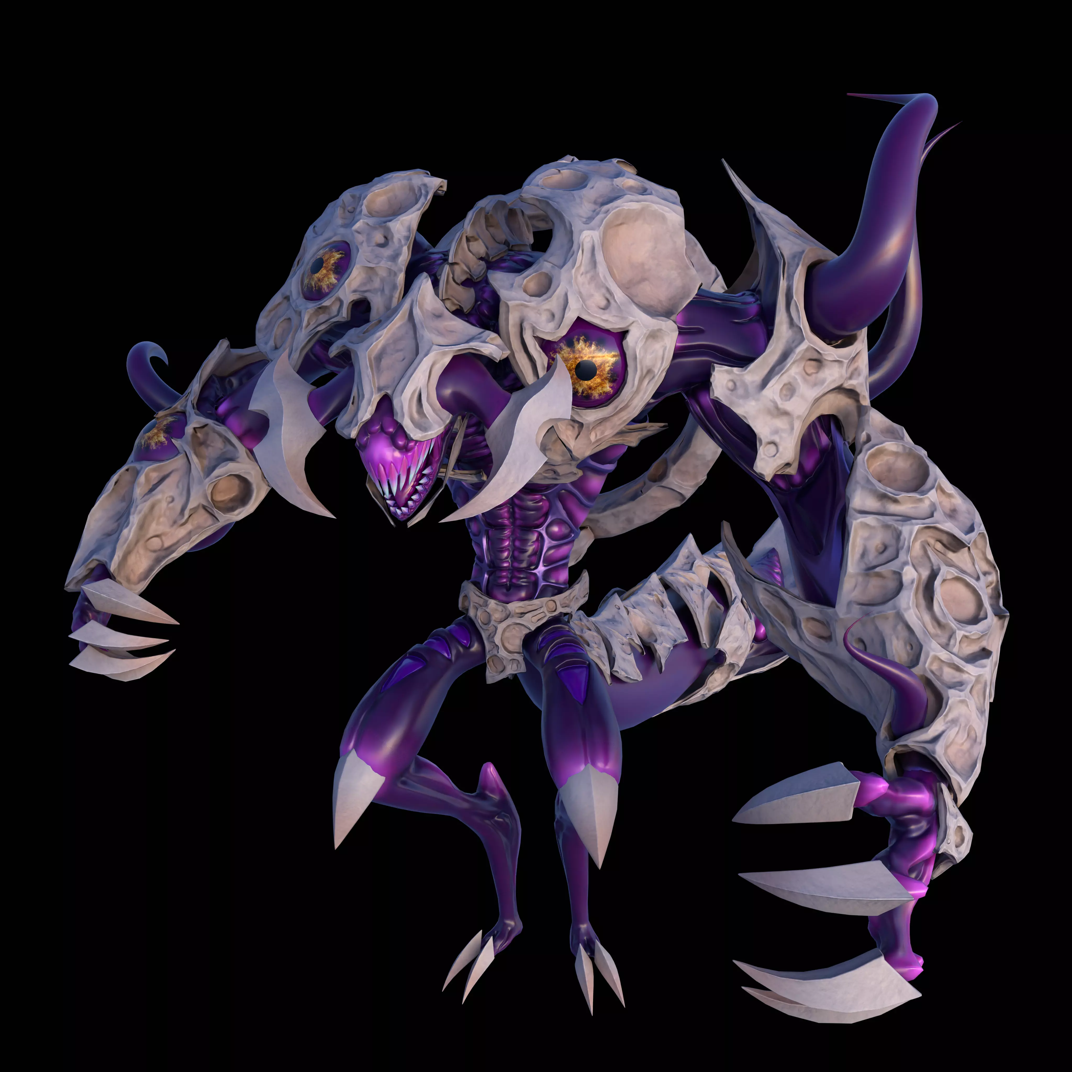 Shadow Moon Low-poly 3D model_0