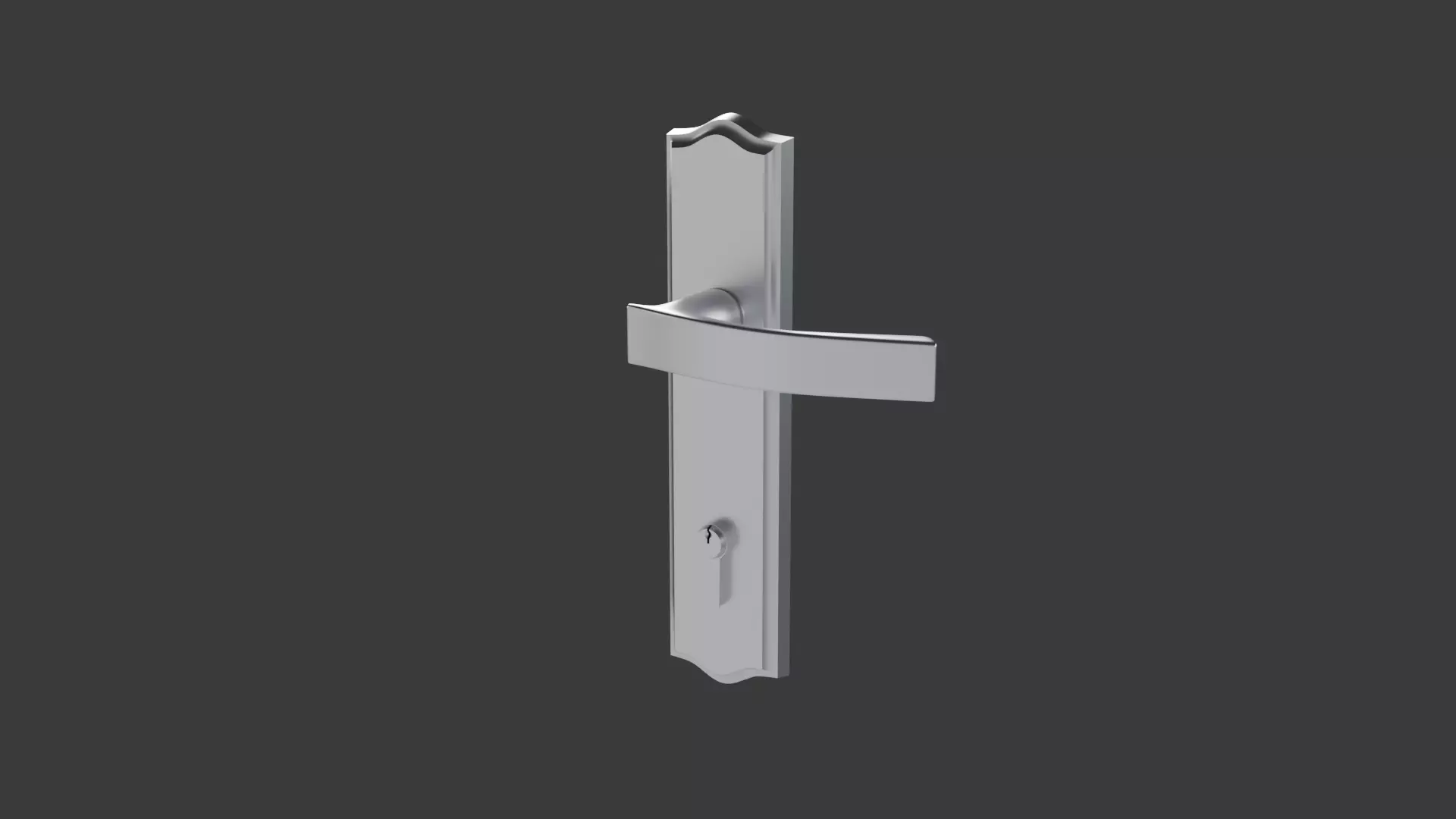 Door Handle with Lock 3D model_0
