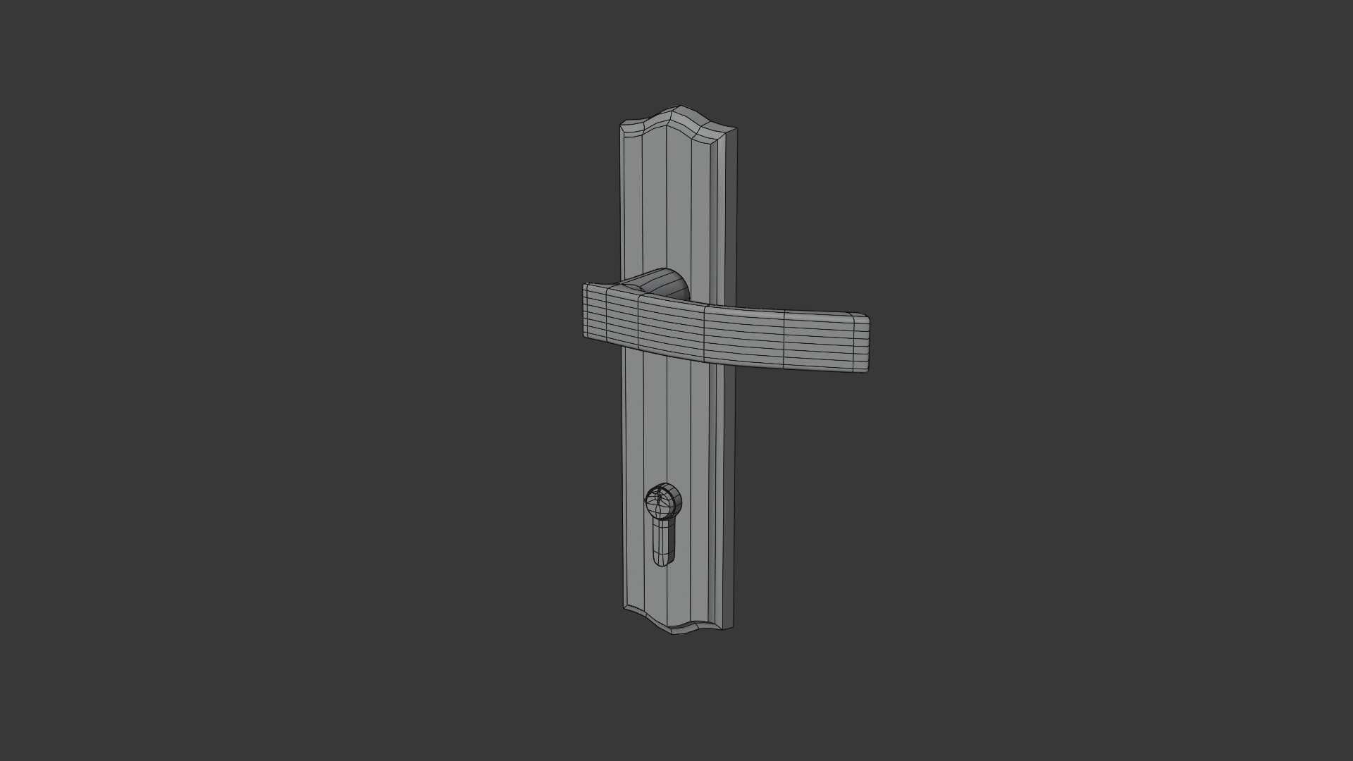 Door Handle with Lock 3D model_7
