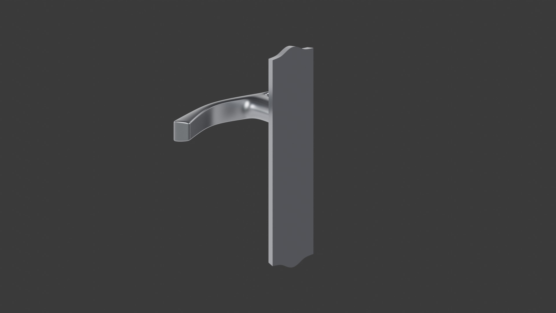 Door Handle with Lock 3D model_6