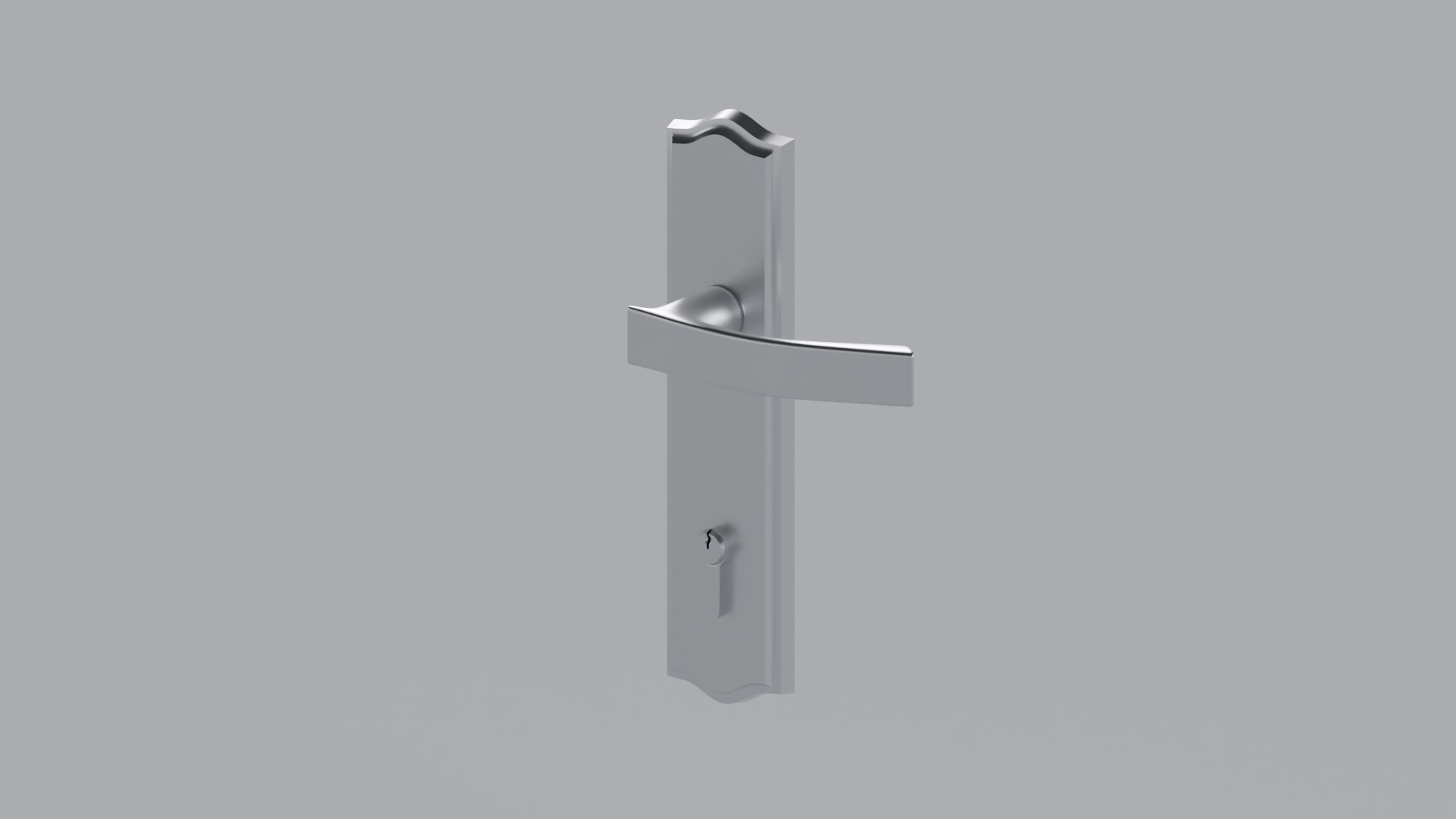 Door Handle with Lock 3D model_4
