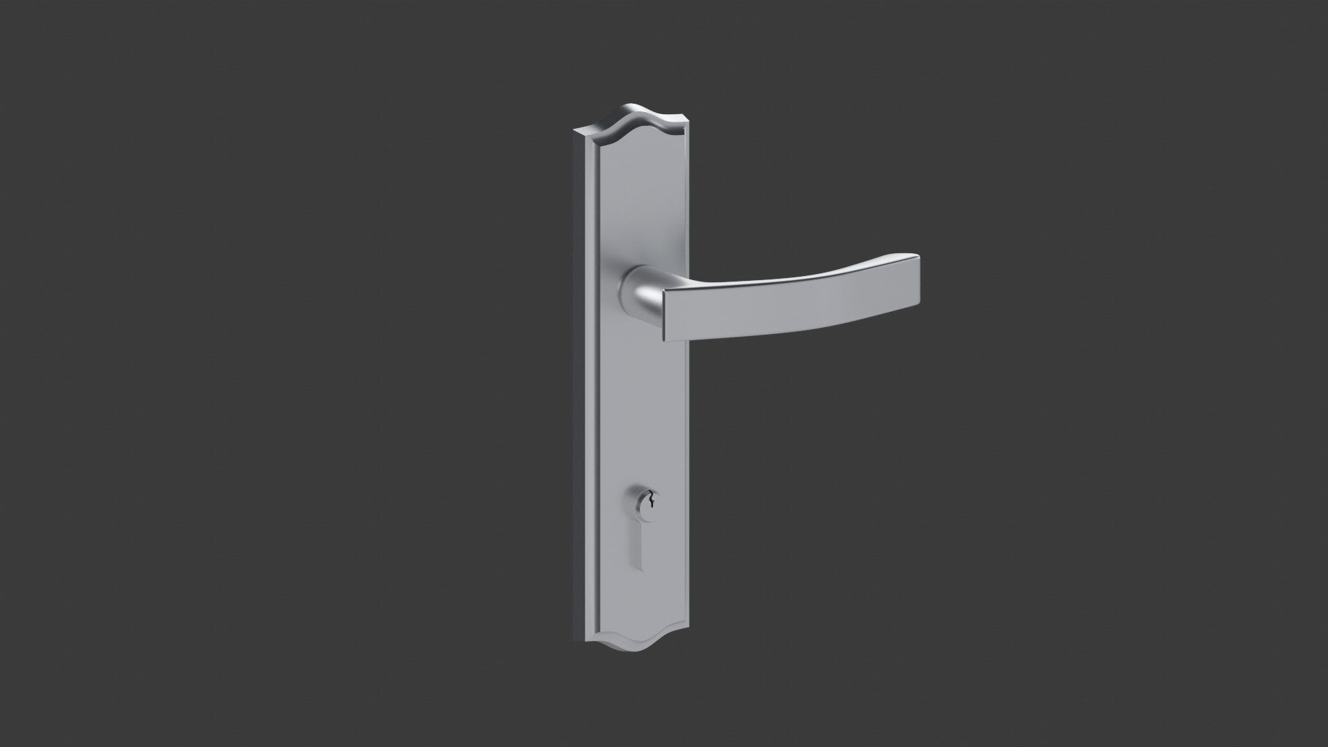 Door Handle with Lock 3D model_5