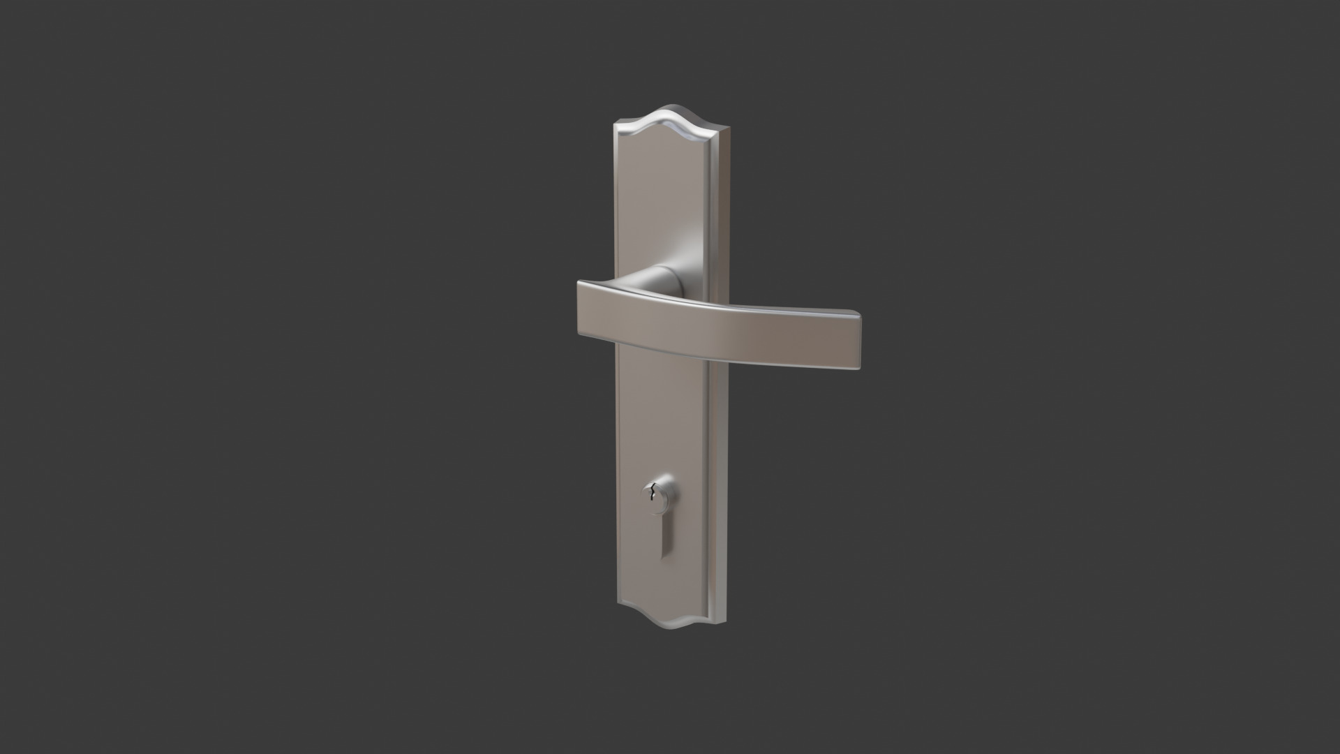 Door Handle with Lock 3D model_1