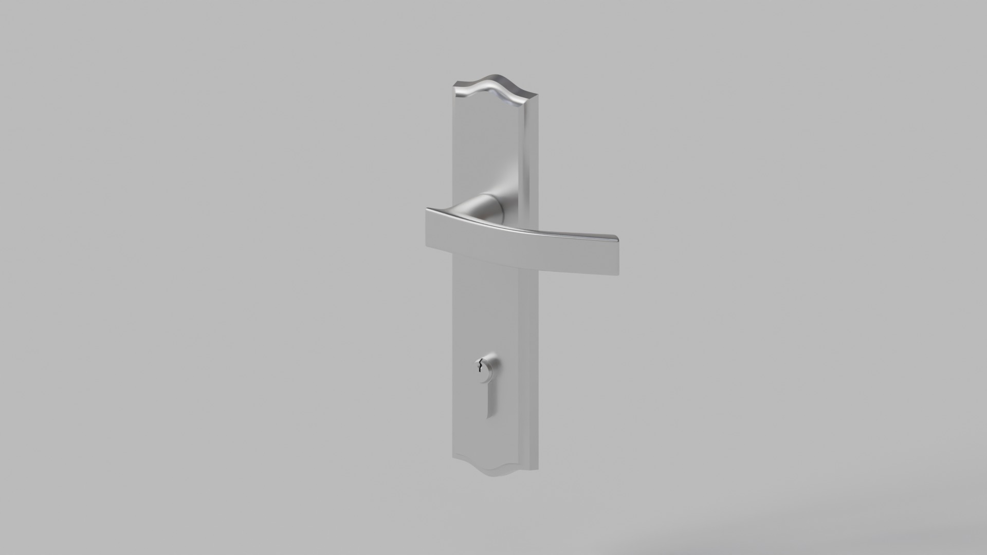 Door Handle with Lock 3D model_3