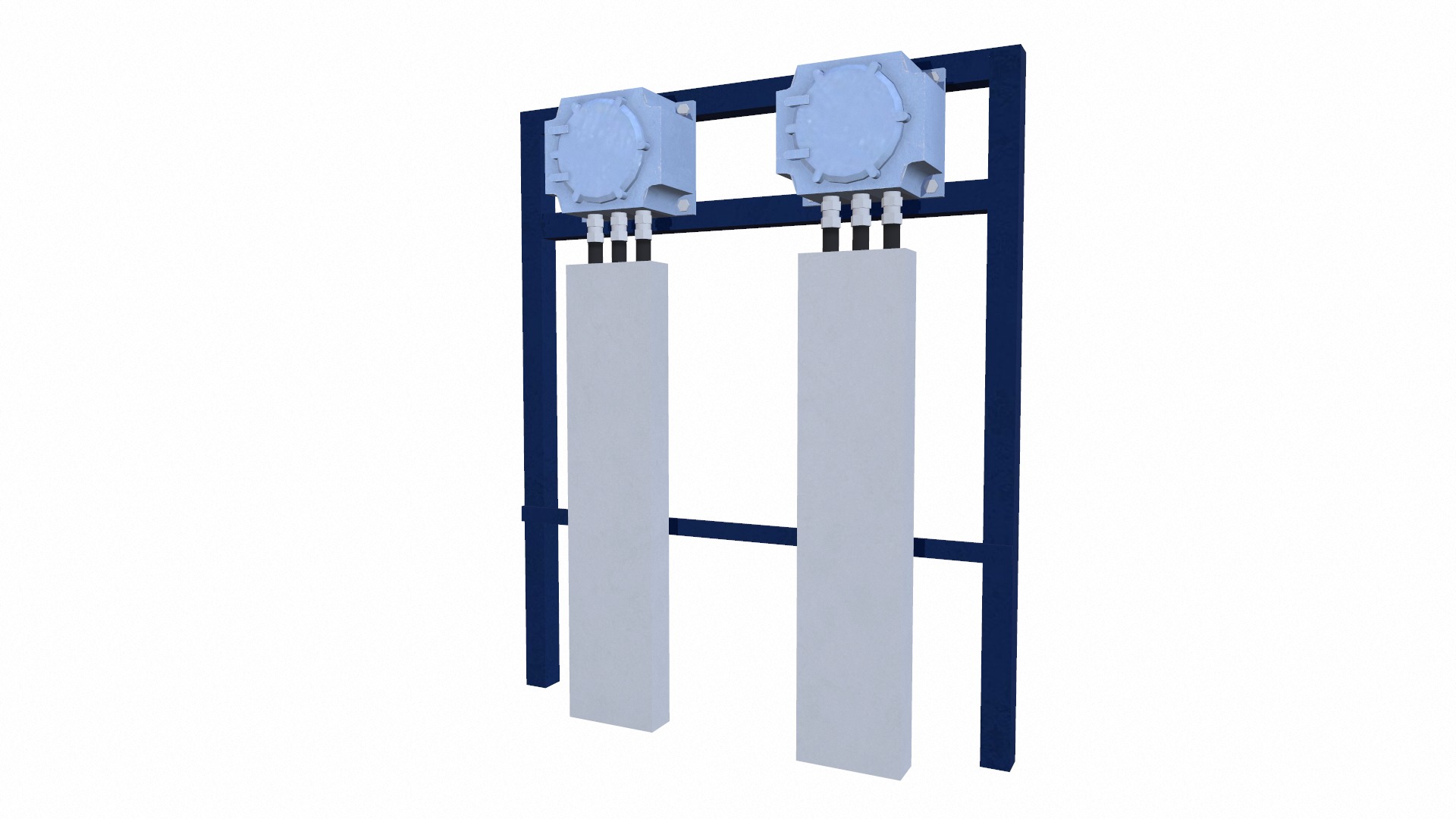 Electrical Panel Low-poly 3D model_3