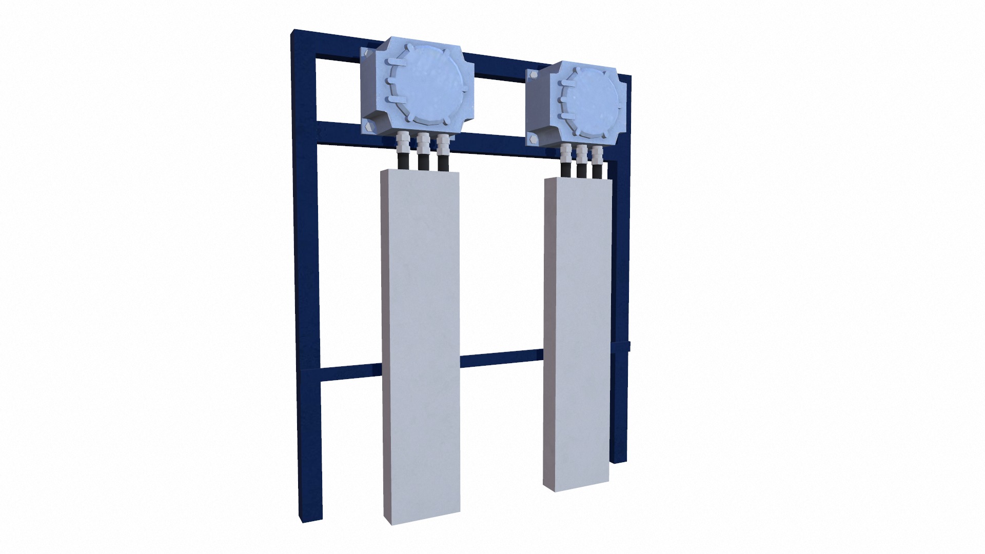 Electrical Panel Low-poly 3D model_2