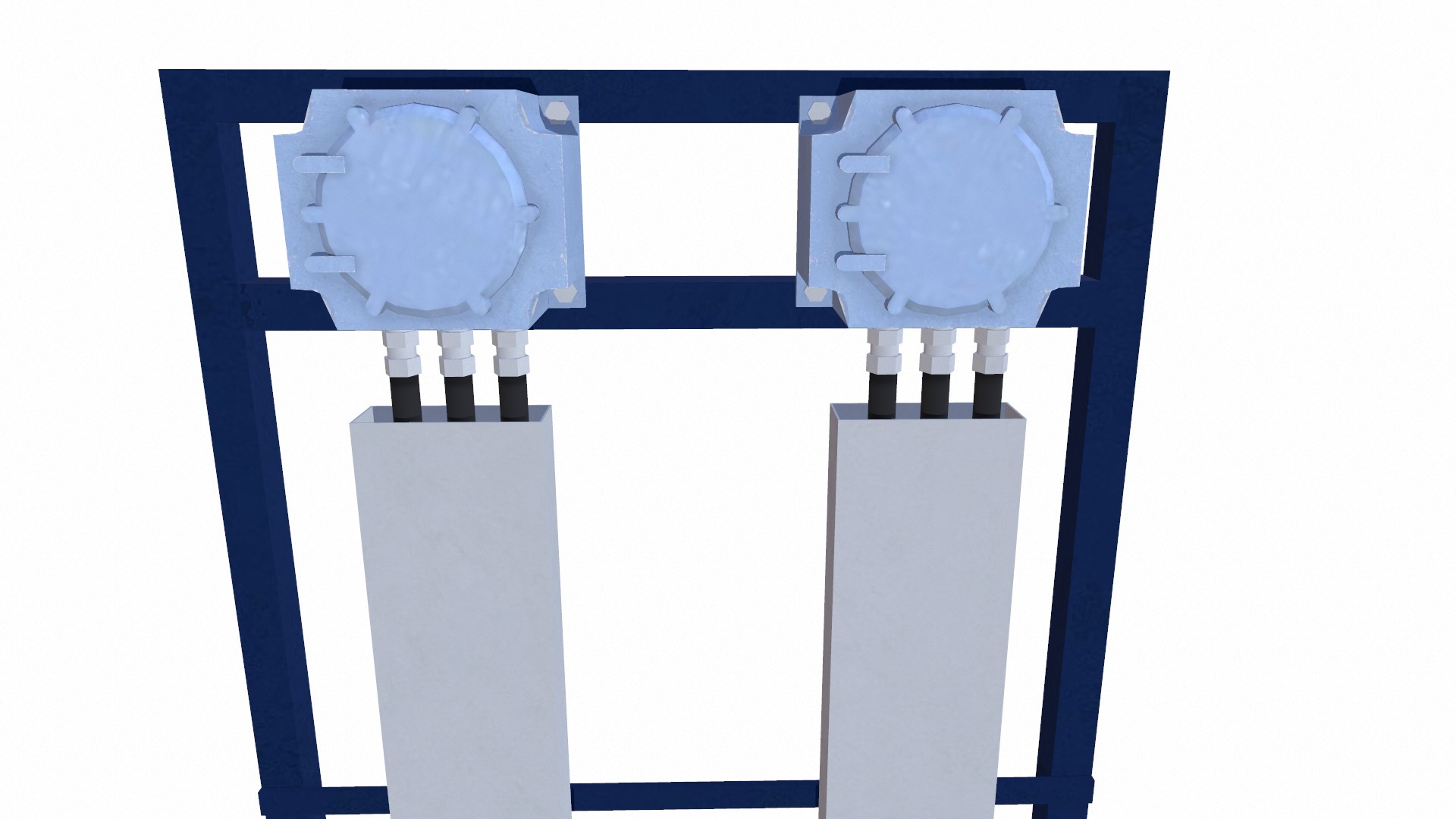 Electrical Panel Low-poly 3D model_6