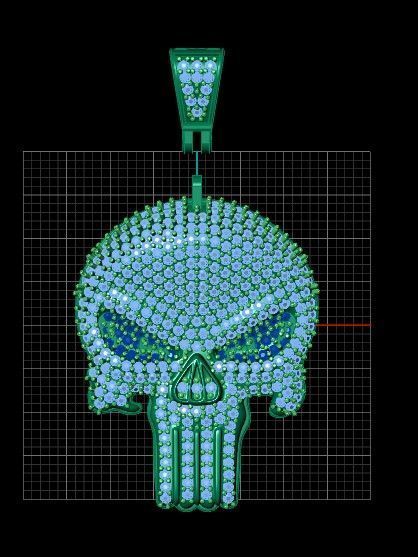 Gilded Bones Diamond Skull Locket 3D print model_4