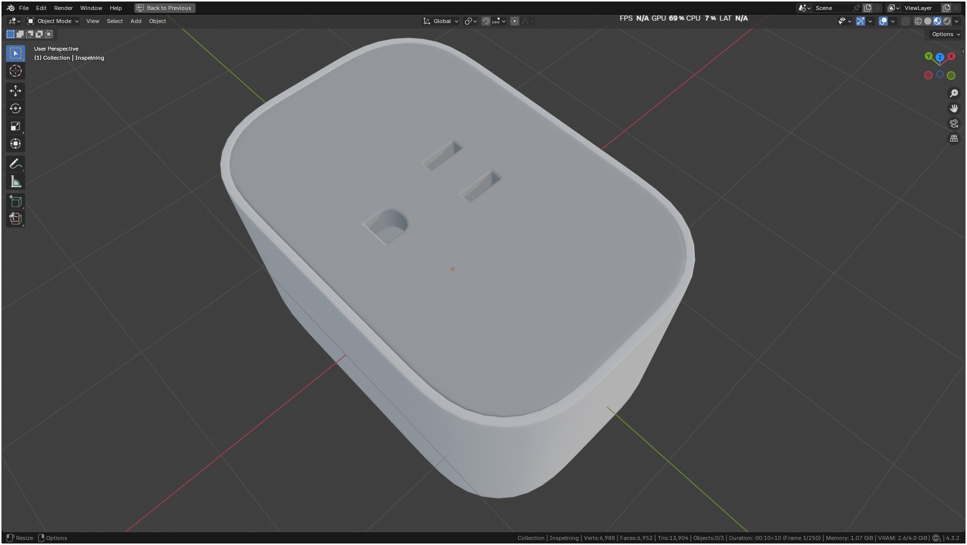 Ikea INSPELNING Plug smart energy monitor 3D model_46