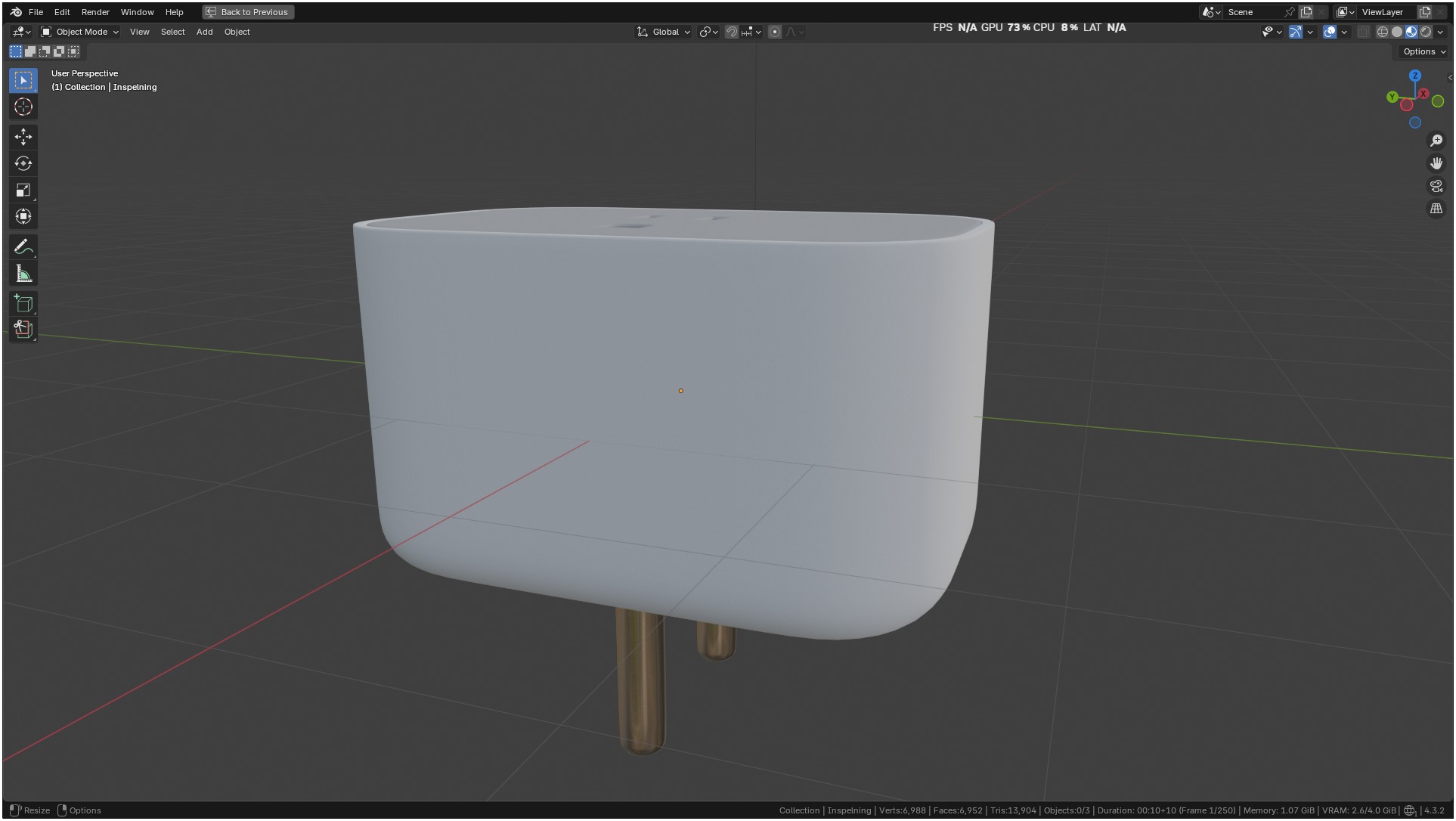 Ikea INSPELNING Plug smart energy monitor 3D model_43