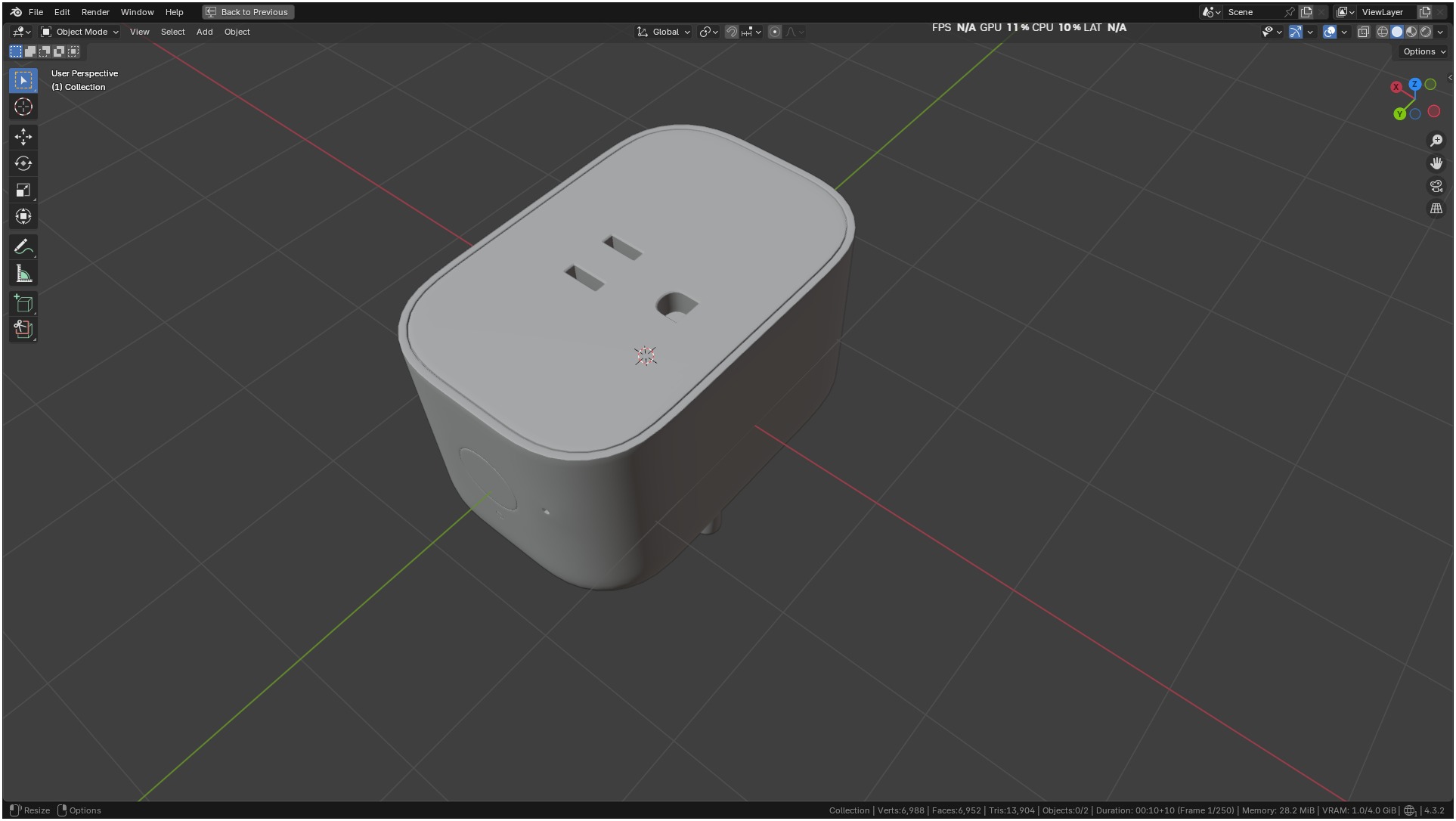 Ikea INSPELNING Plug smart energy monitor 3D model_3