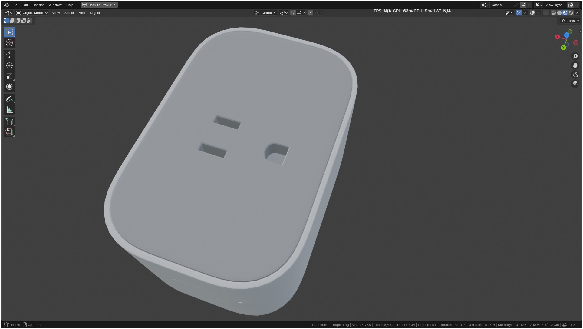 Ikea INSPELNING Plug smart energy monitor 3D model_32