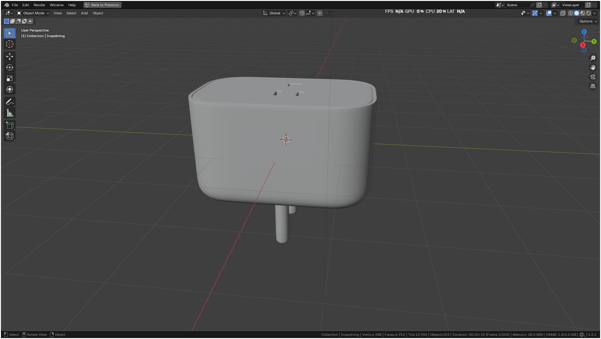 Ikea INSPELNING Plug smart energy monitor 3D model_1