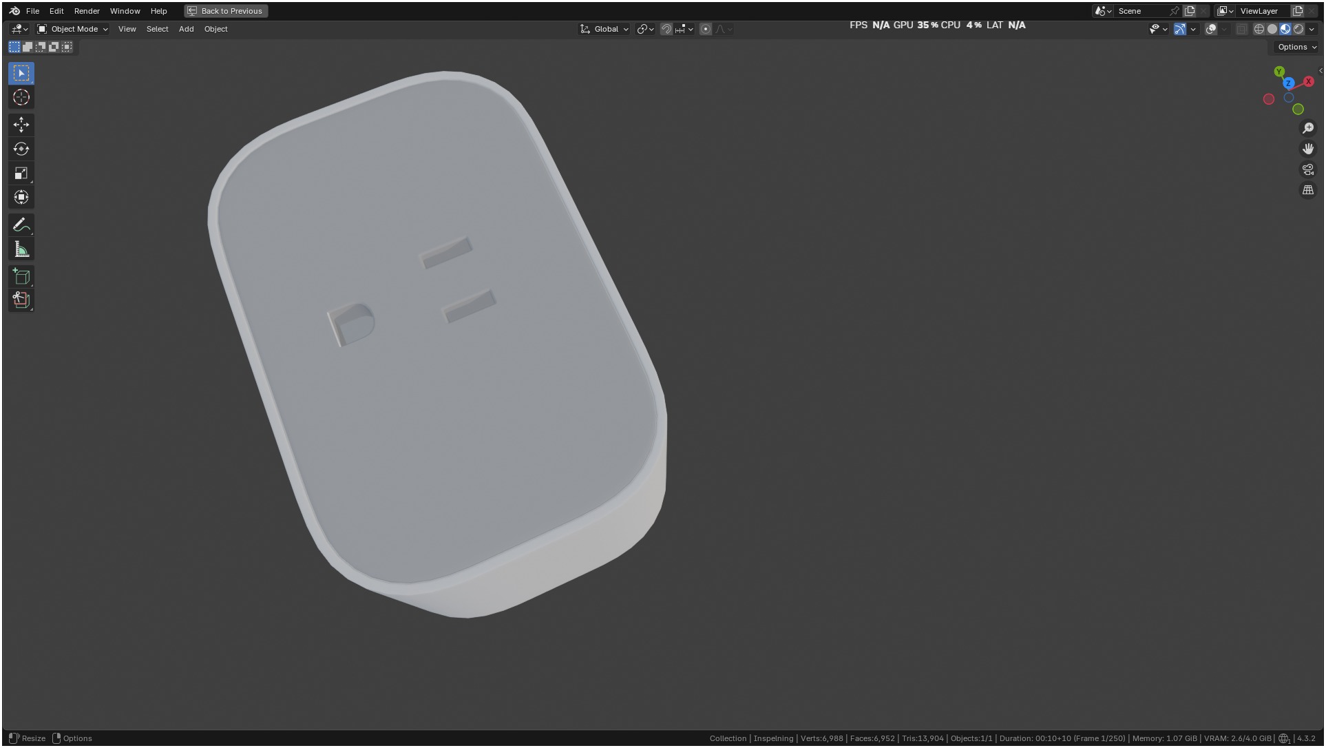 Ikea INSPELNING Plug smart energy monitor 3D model_31