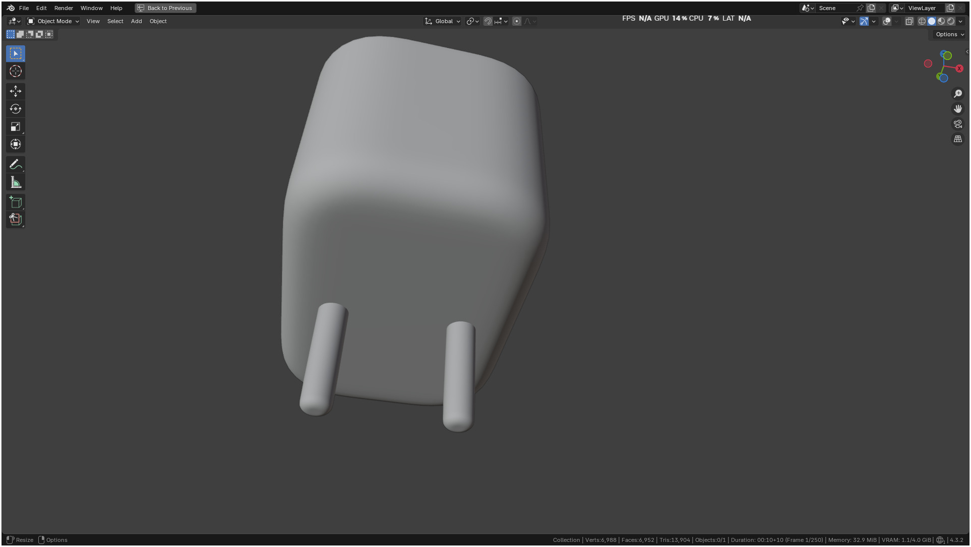 Ikea INSPELNING Plug smart energy monitor 3D model_14