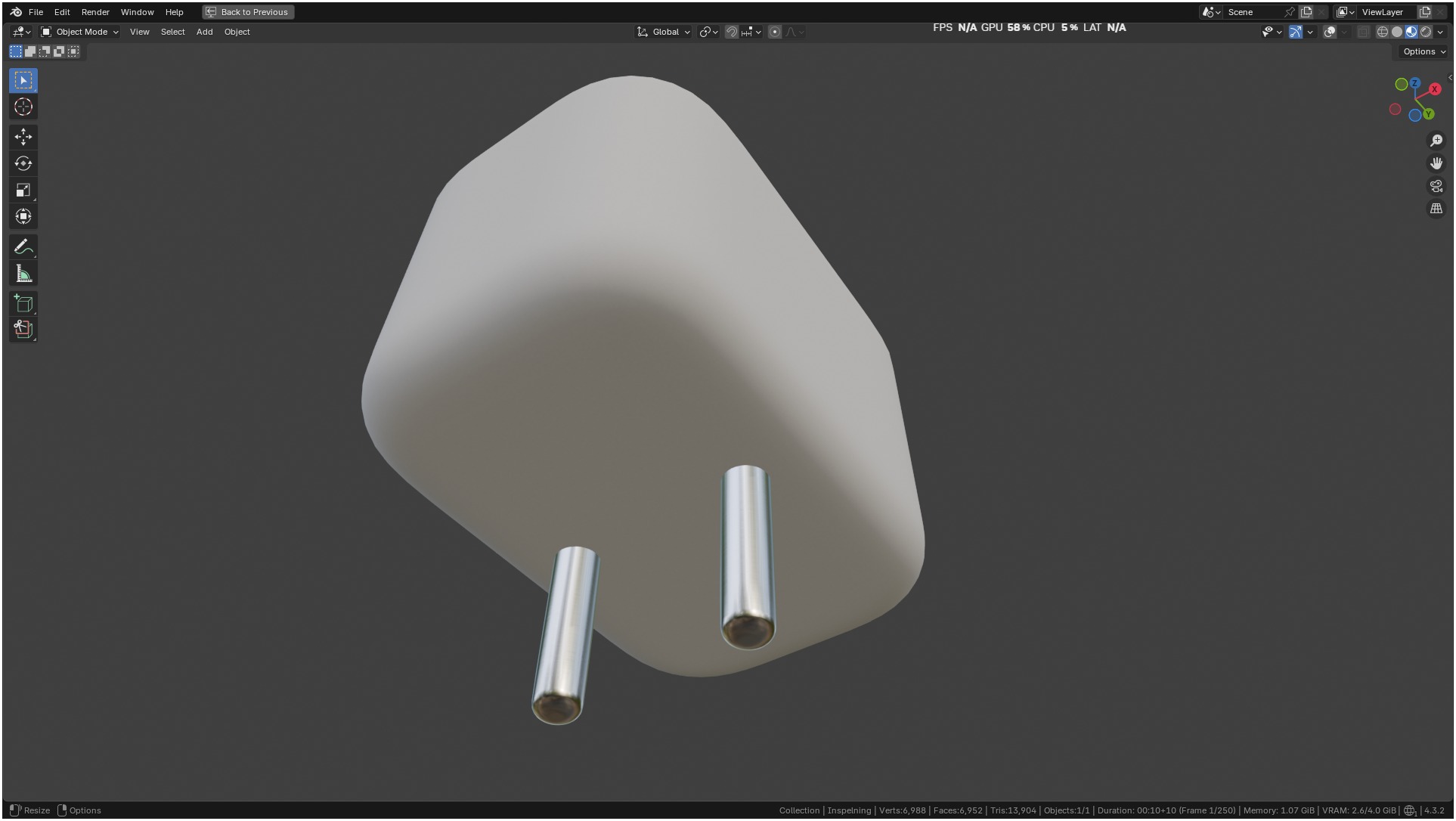 Ikea INSPELNING Plug smart energy monitor 3D model_24