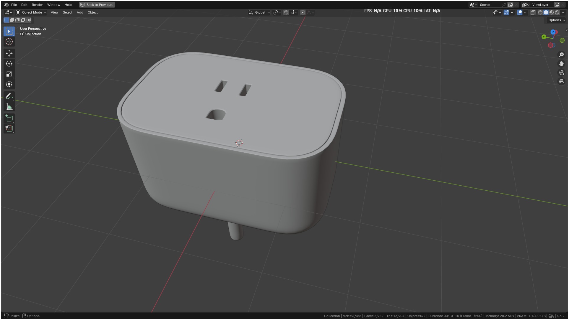 Ikea INSPELNING Plug smart energy monitor 3D model_8