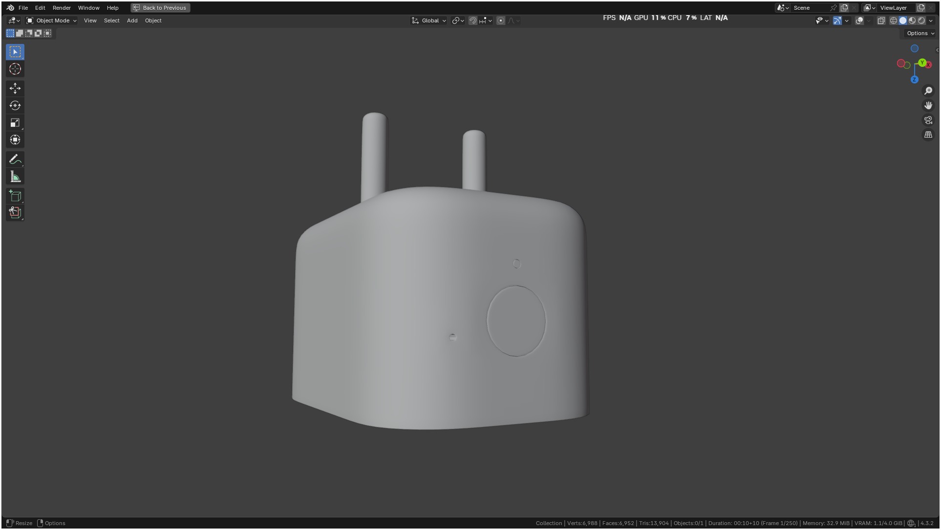 Ikea INSPELNING Plug smart energy monitor 3D model_22