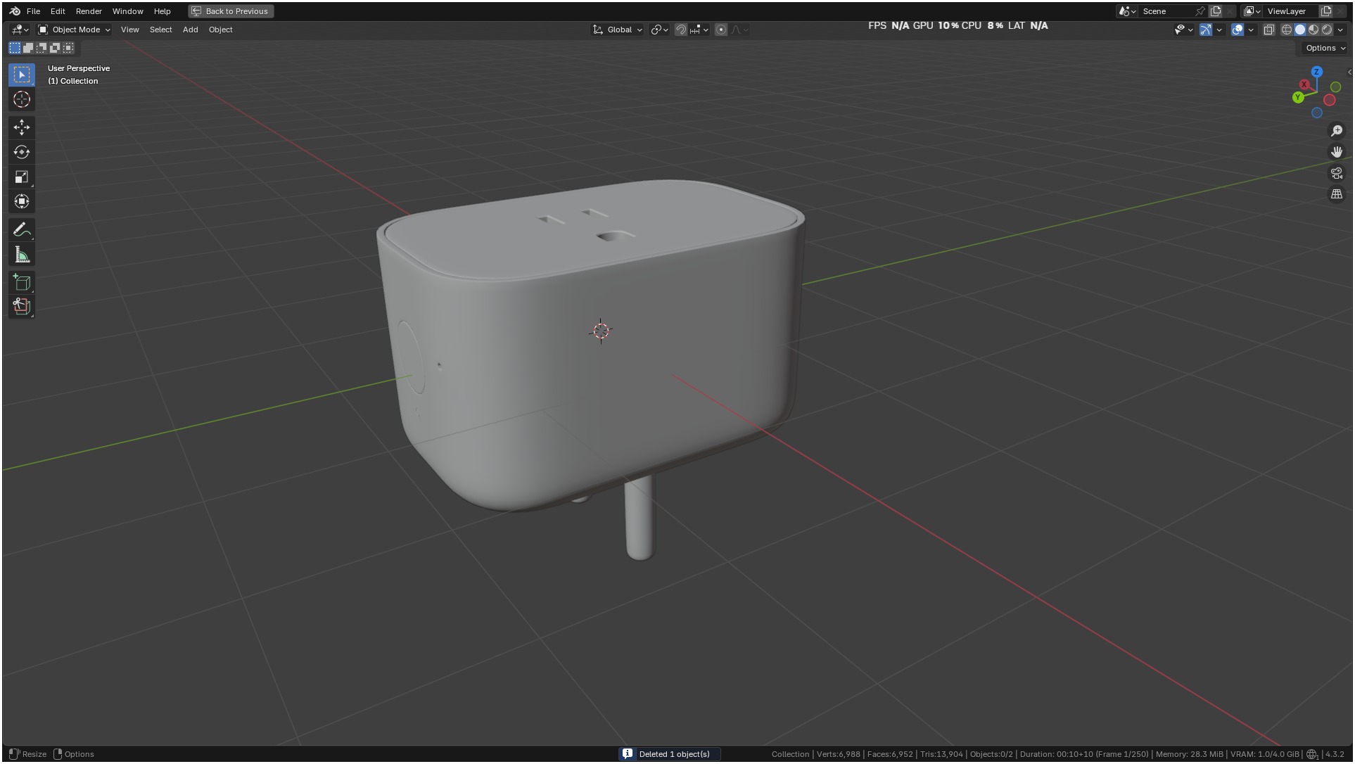 Ikea INSPELNING Plug smart energy monitor 3D model_2