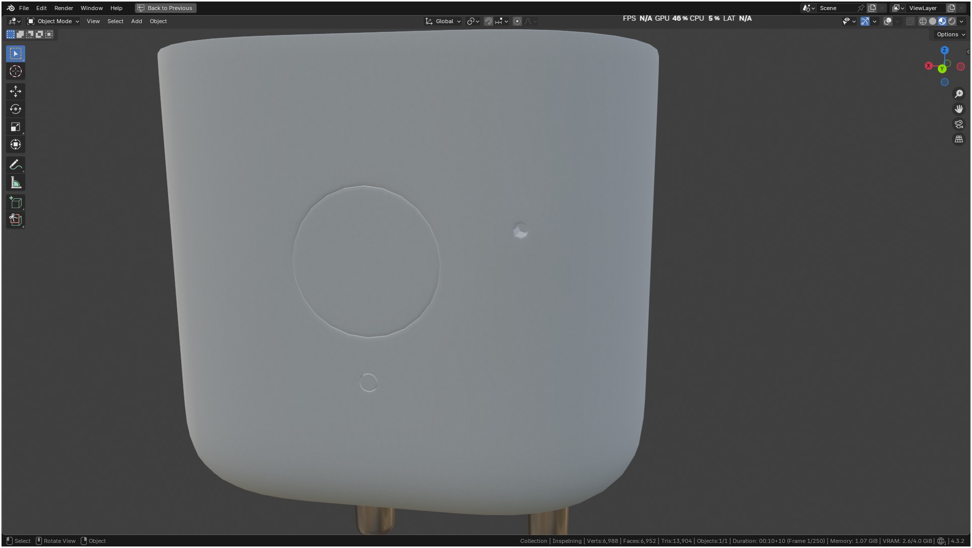 Ikea INSPELNING Plug smart energy monitor 3D model_33