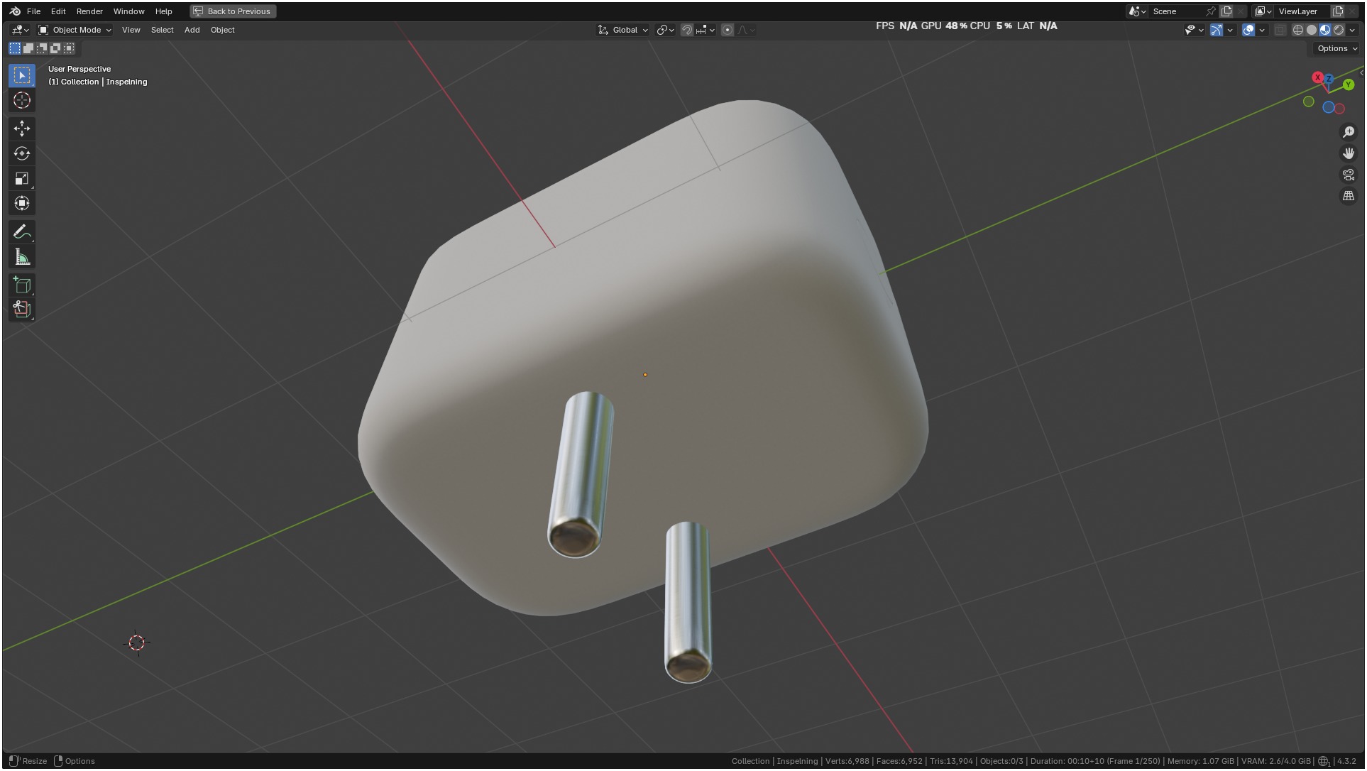 Ikea INSPELNING Plug smart energy monitor 3D model_44