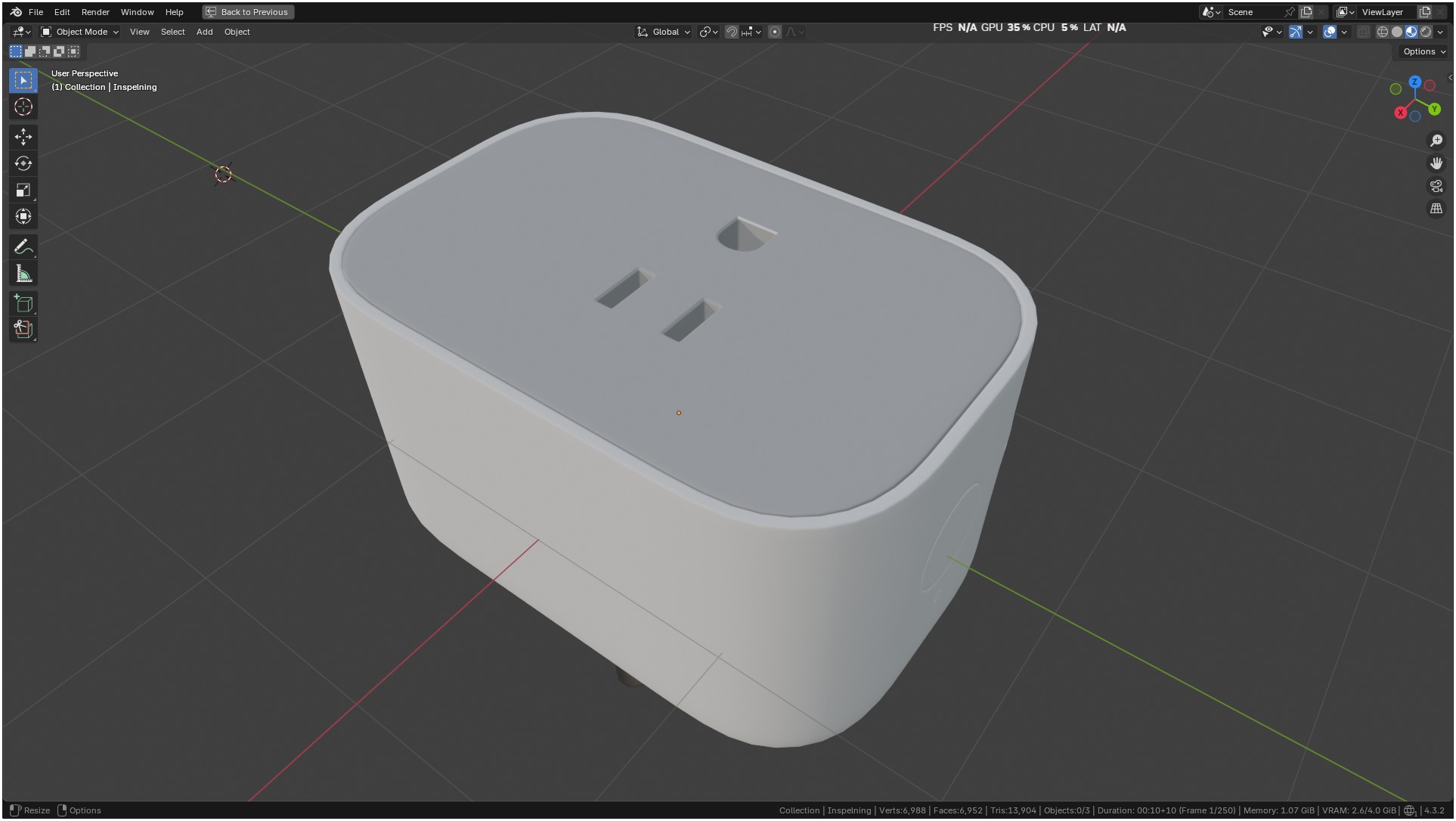 Ikea INSPELNING Plug smart energy monitor 3D model_42
