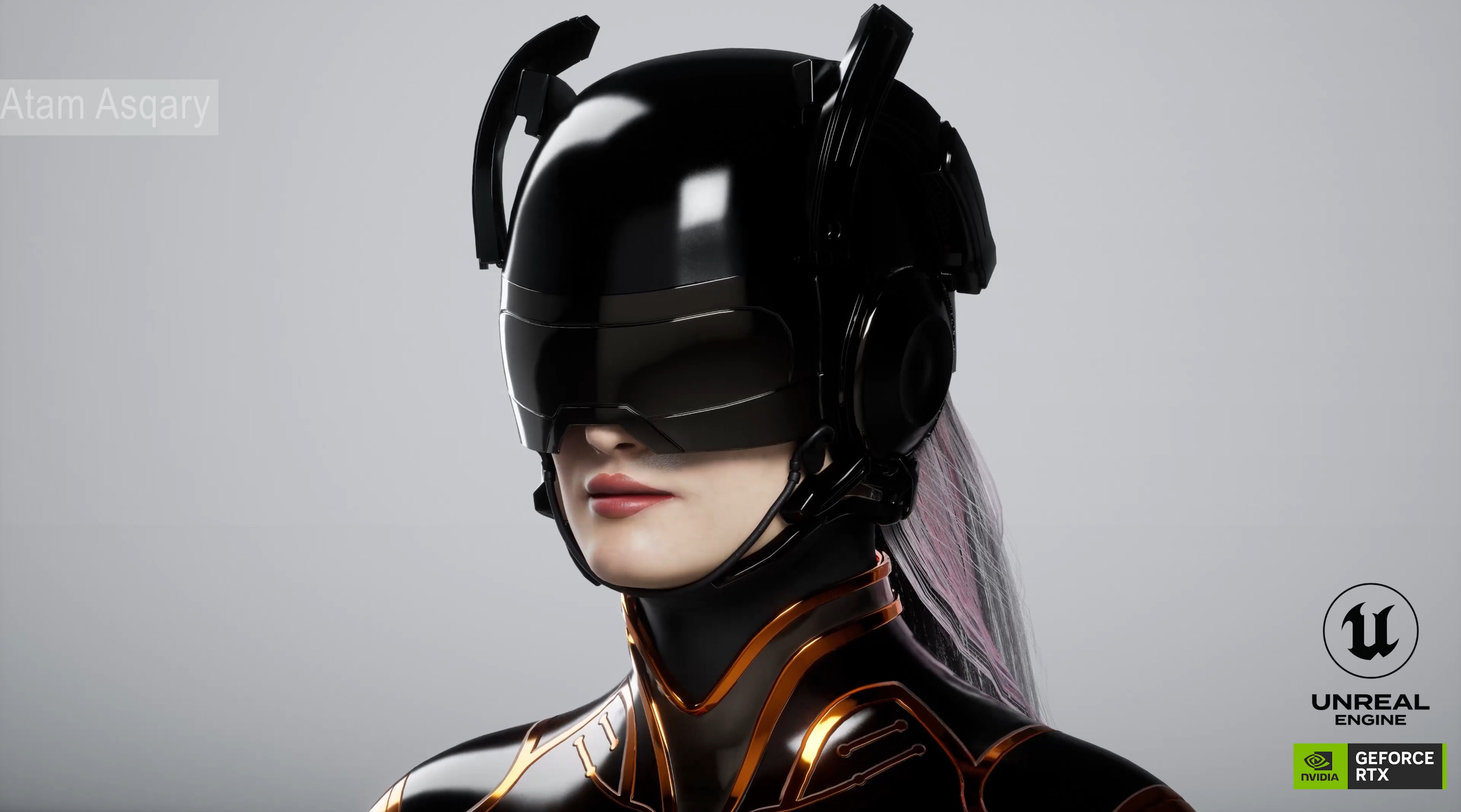 Sci-fi helmet Low-poly 3D model_8