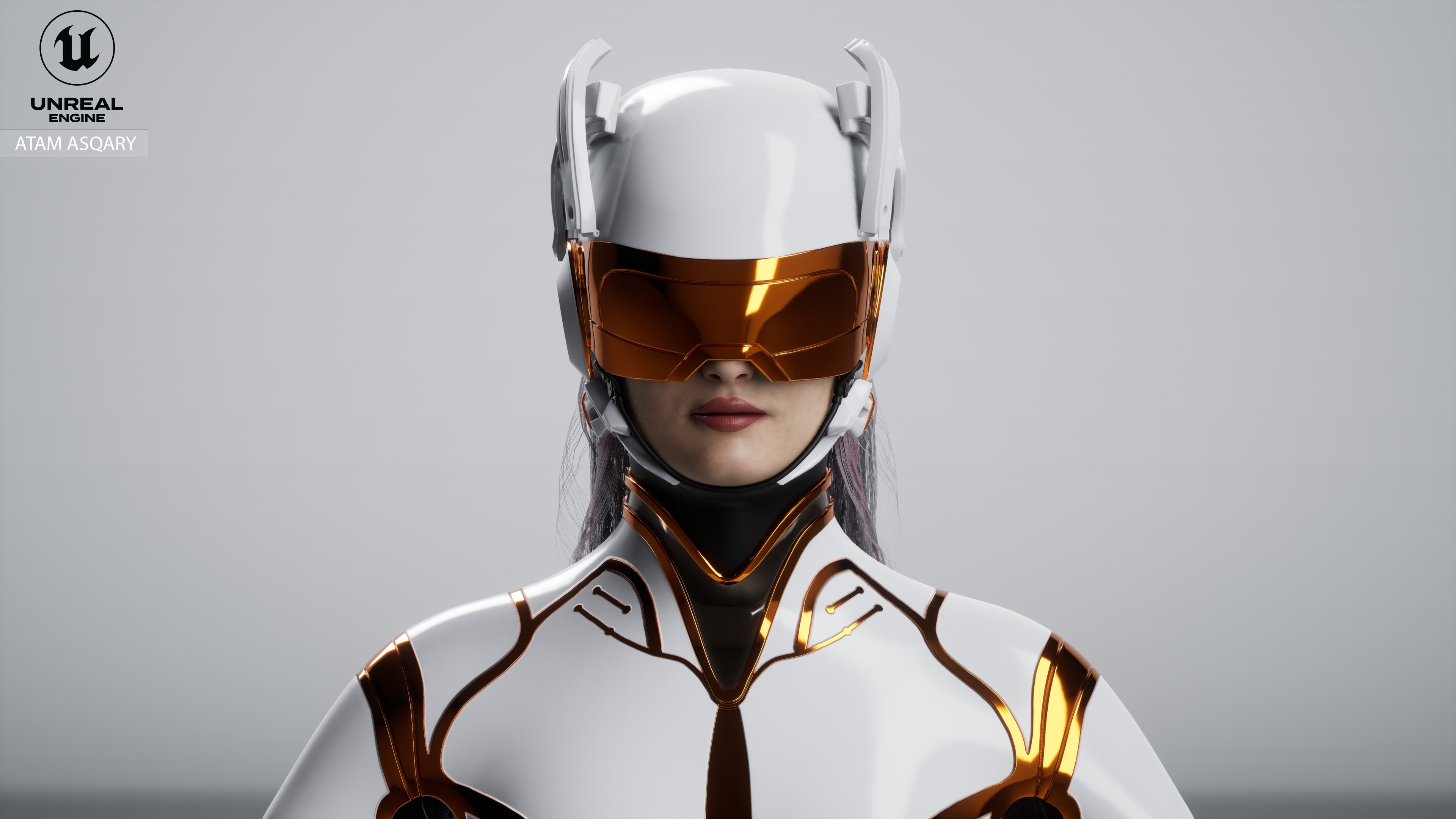 Sci-fi helmet Low-poly 3D model_17