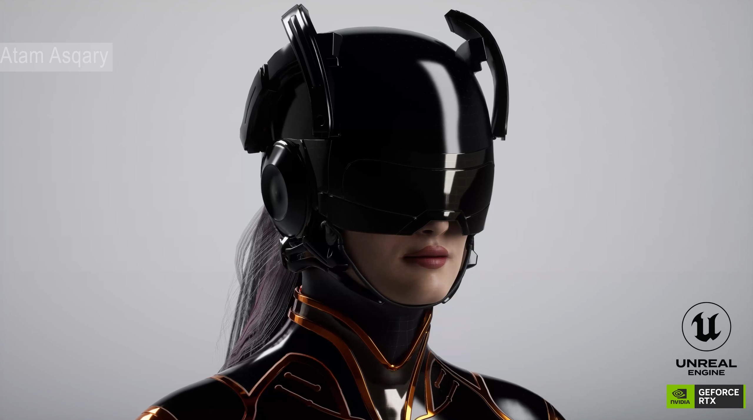 Sci-fi helmet Low-poly 3D model_7