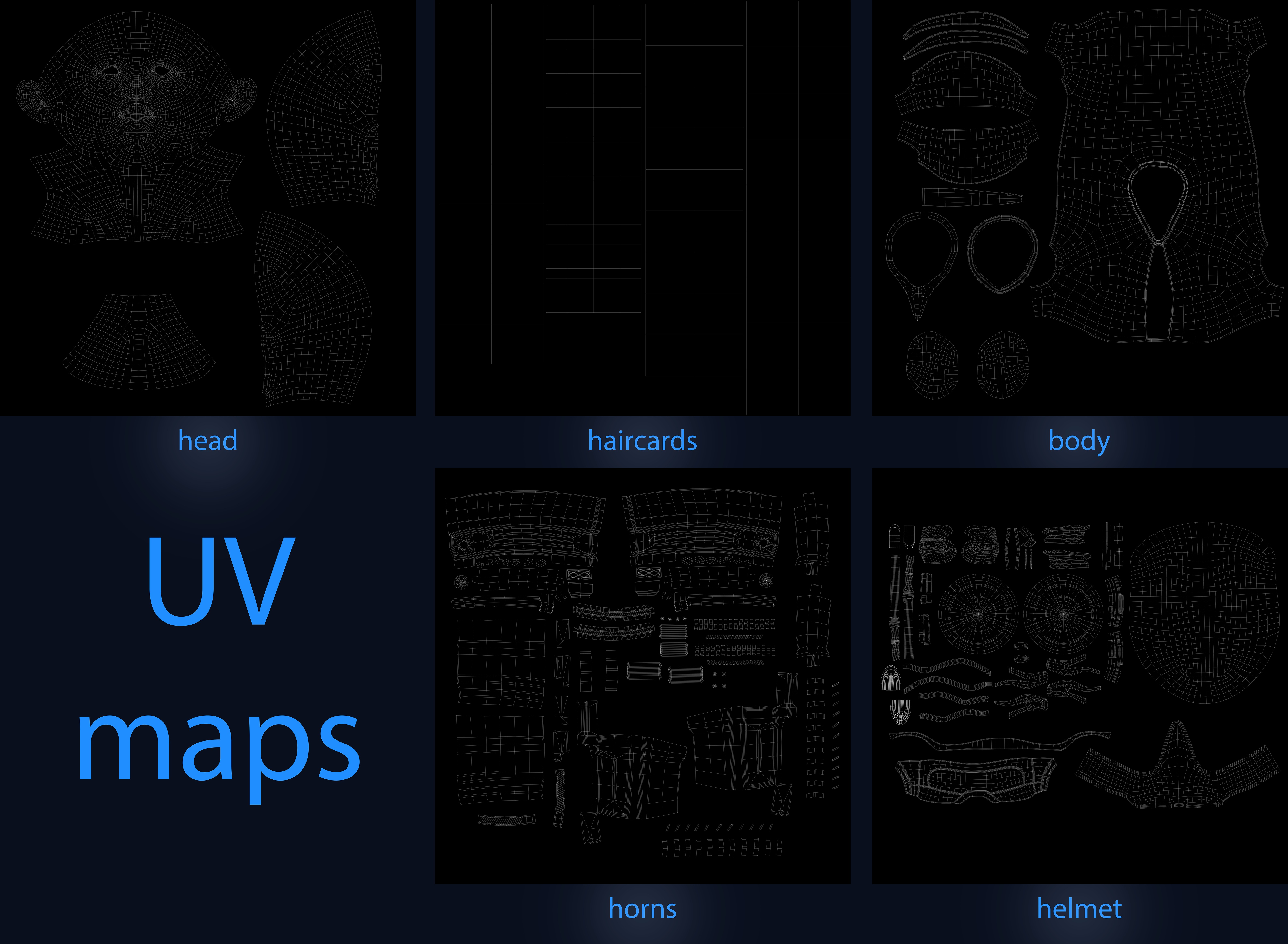 Sci-fi helmet Low-poly 3D model_12