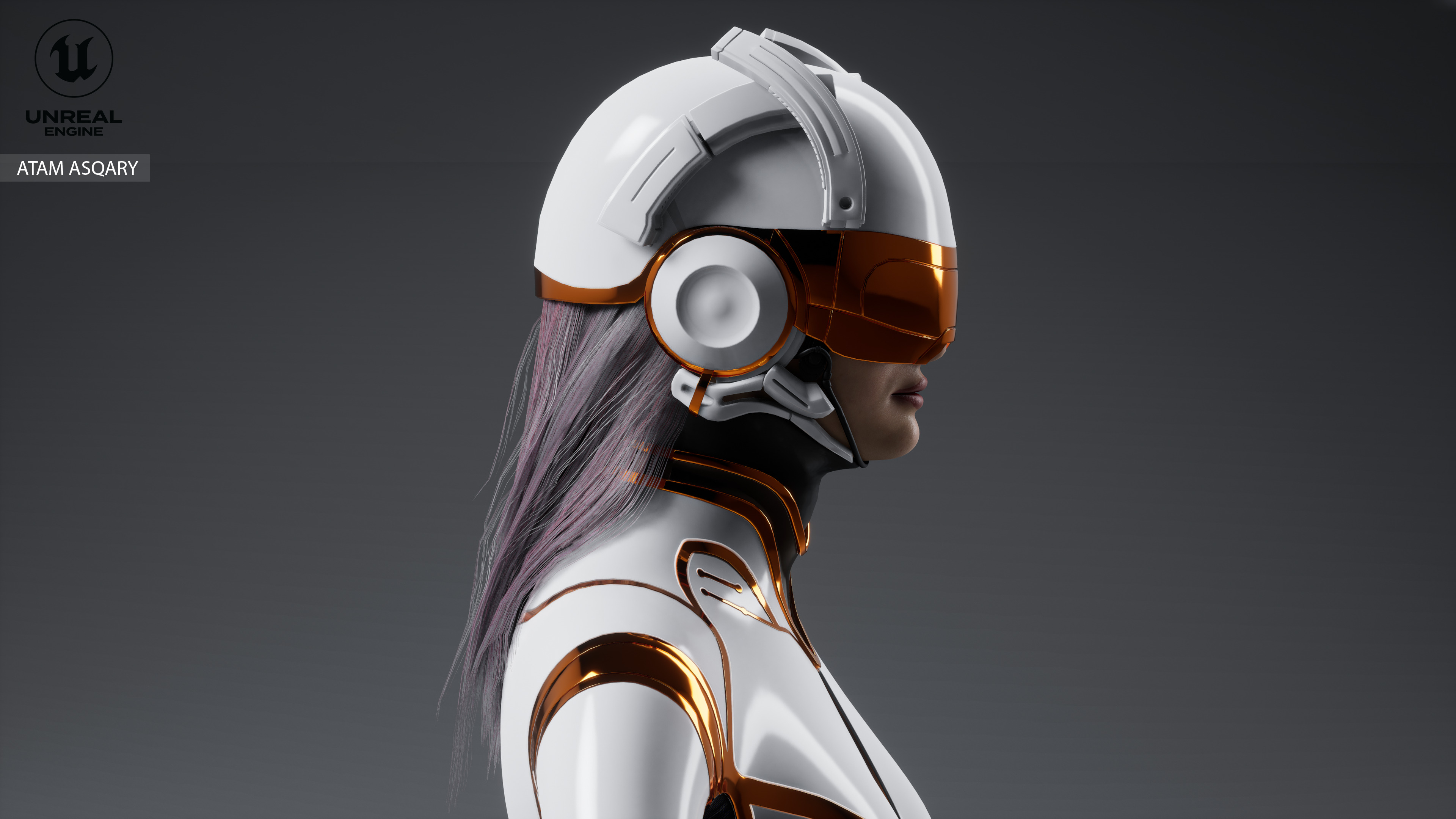 Sci-fi helmet Low-poly 3D model_11