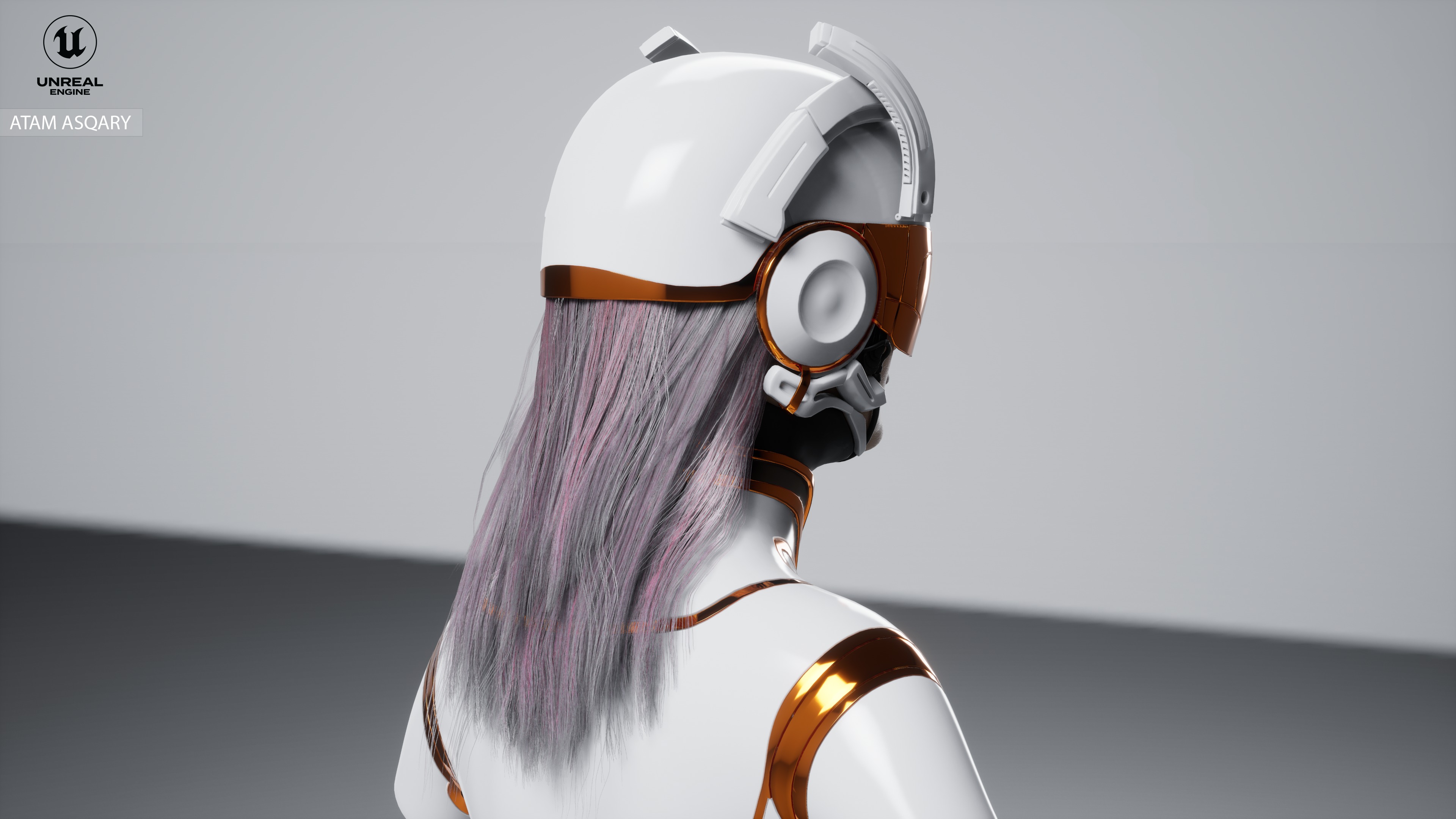 Sci-fi helmet Low-poly 3D model_10