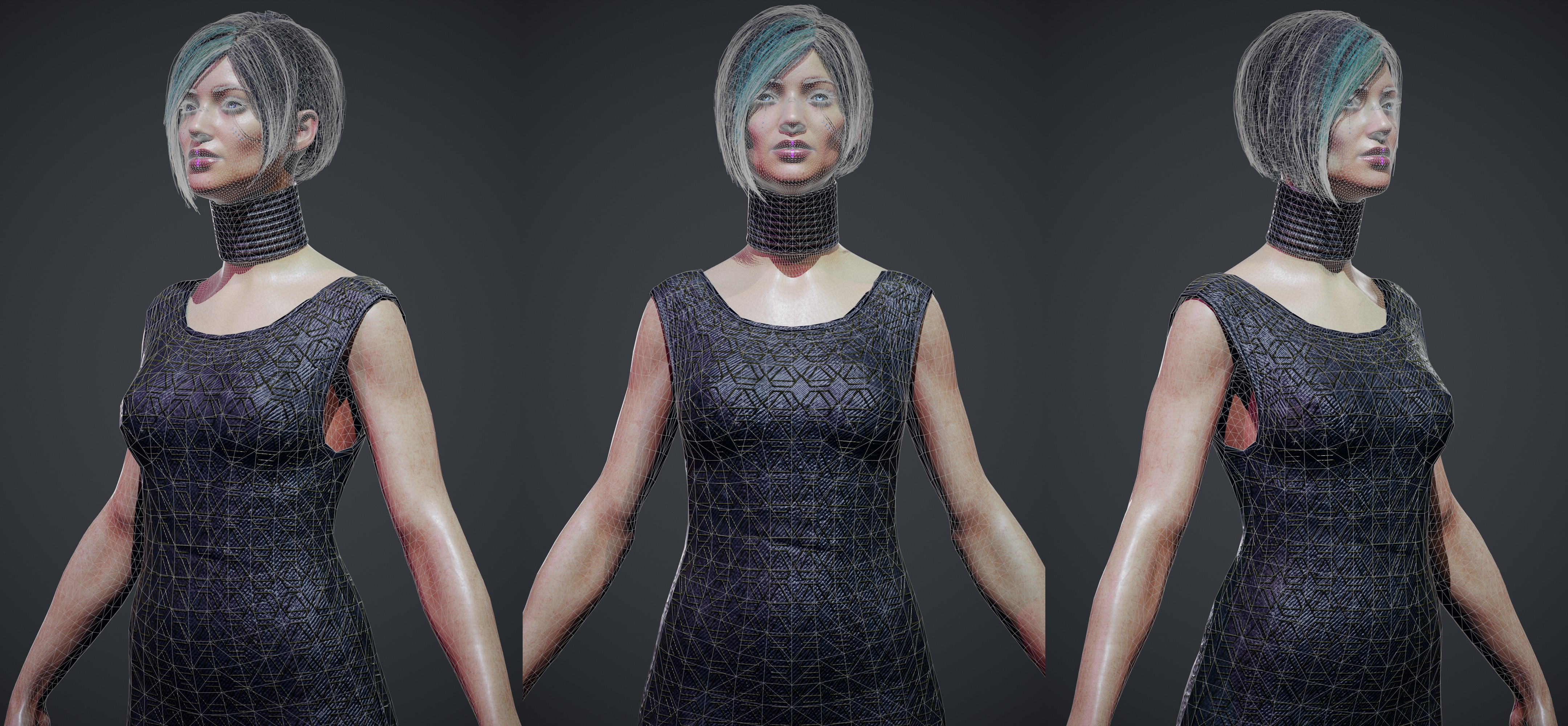 Cyber Cultist v1 Low-poly 3D model_8