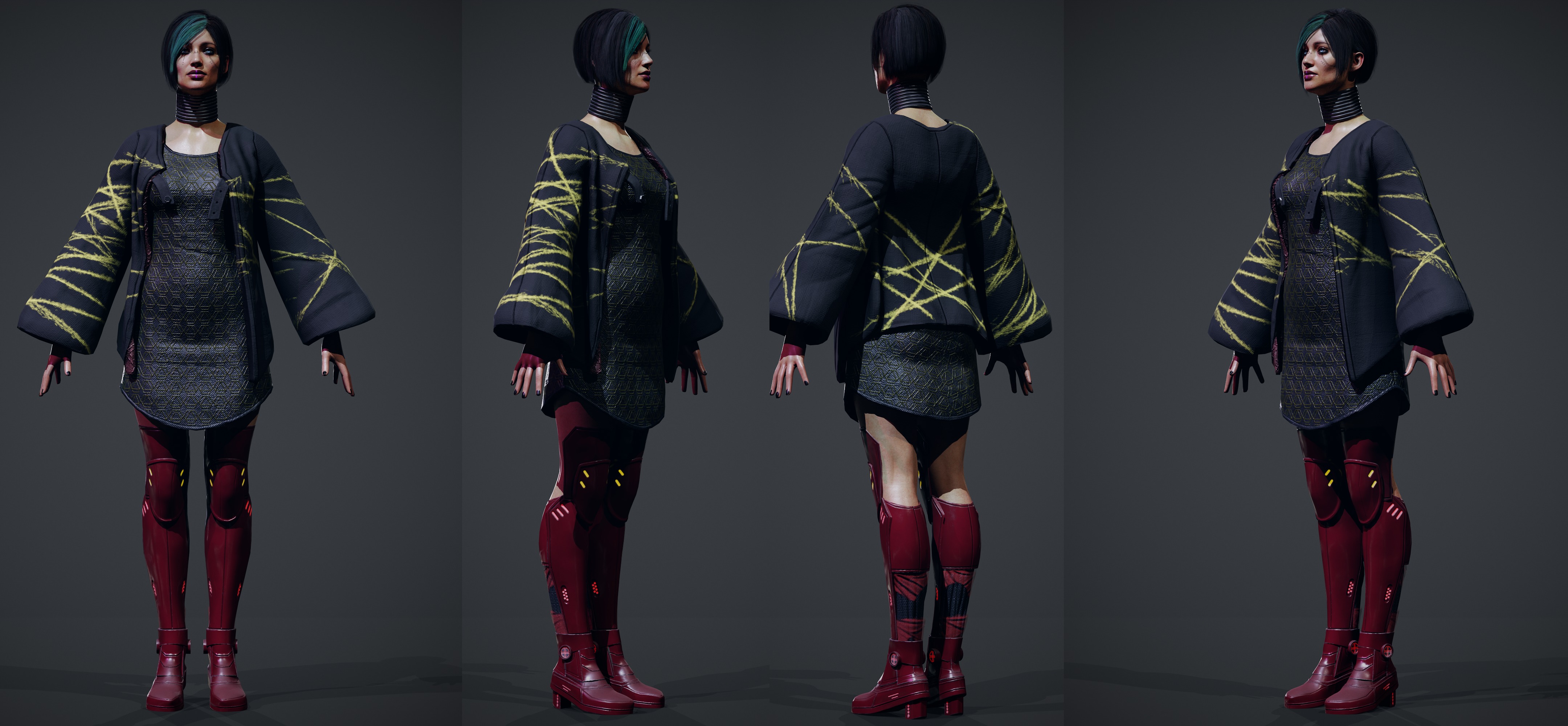 Cyber Cultist v1 Low-poly 3D model_6