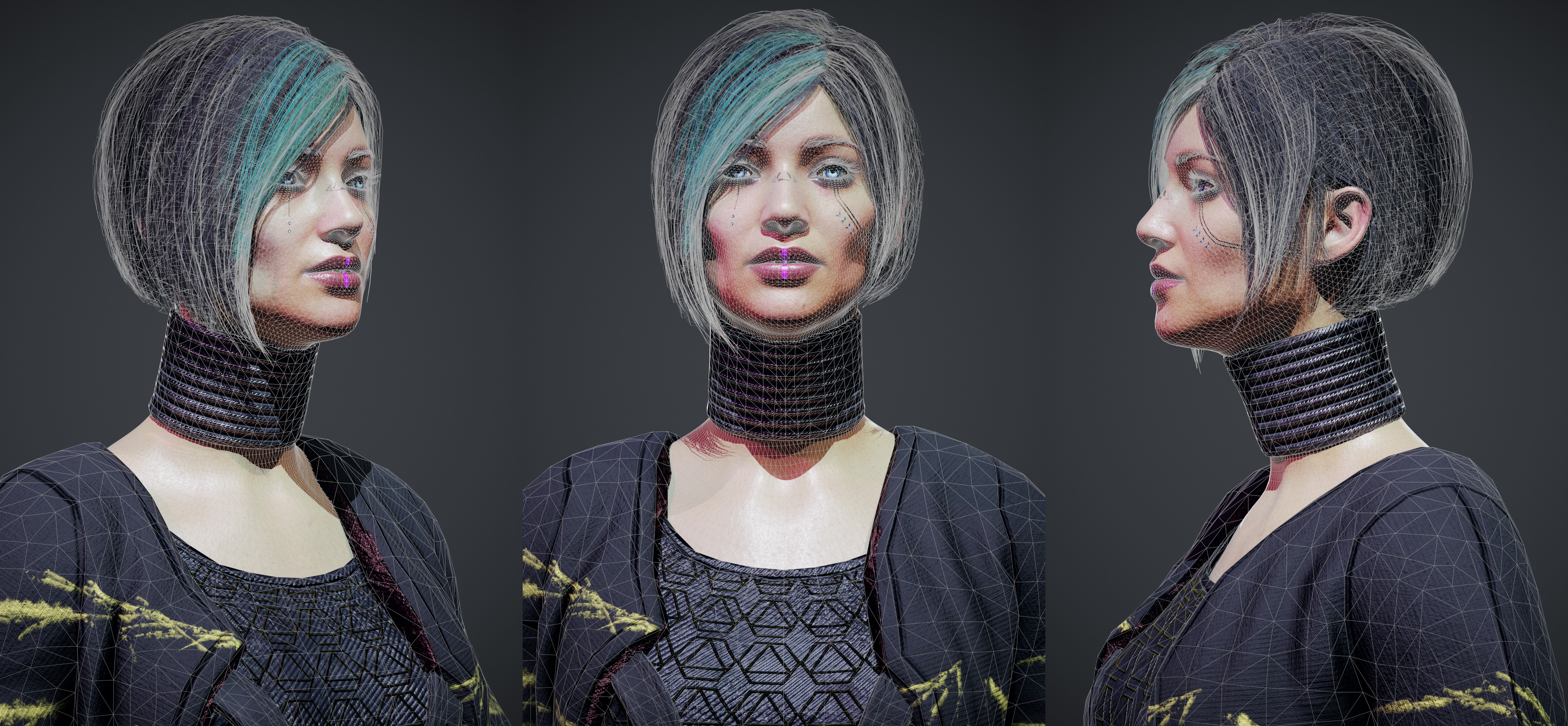 Cyber Cultist v1 Low-poly 3D model_4